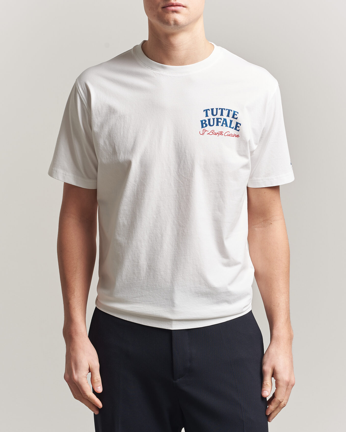 Homme | T-shirts | MC2 Saint Barth | Back Printed Cotton T-Shirt Bufale