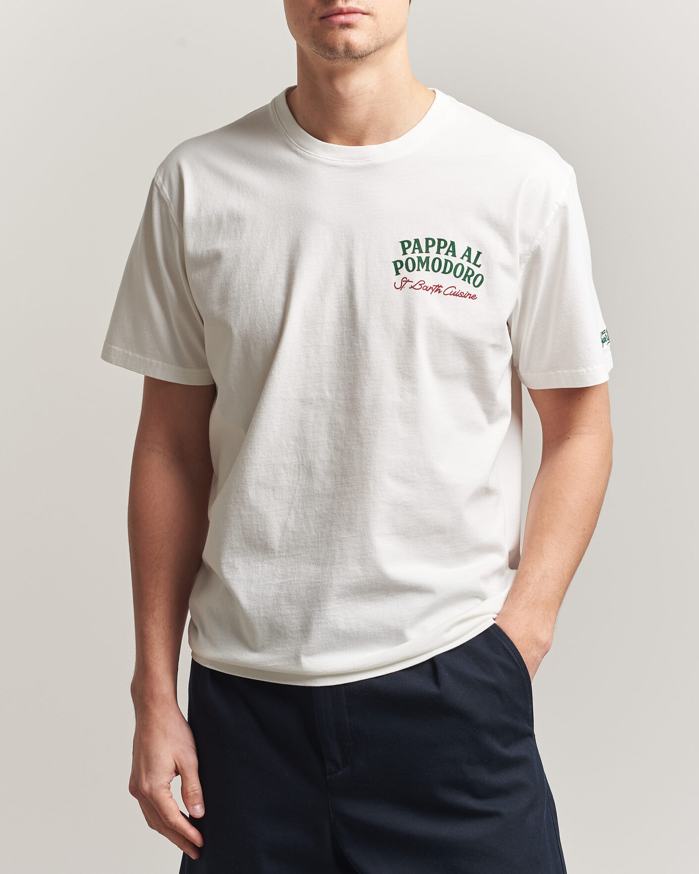 Heren | T-shirts | MC2 Saint Barth | Back Printed Cotton T-Shirt Pappa Pomodoro