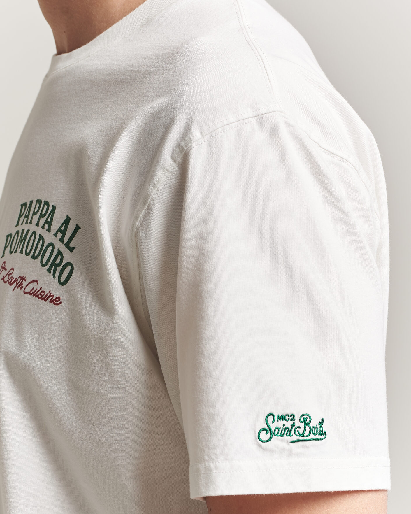 Heren | T-shirts | MC2 Saint Barth | Back Printed Cotton T-Shirt Pappa Pomodoro