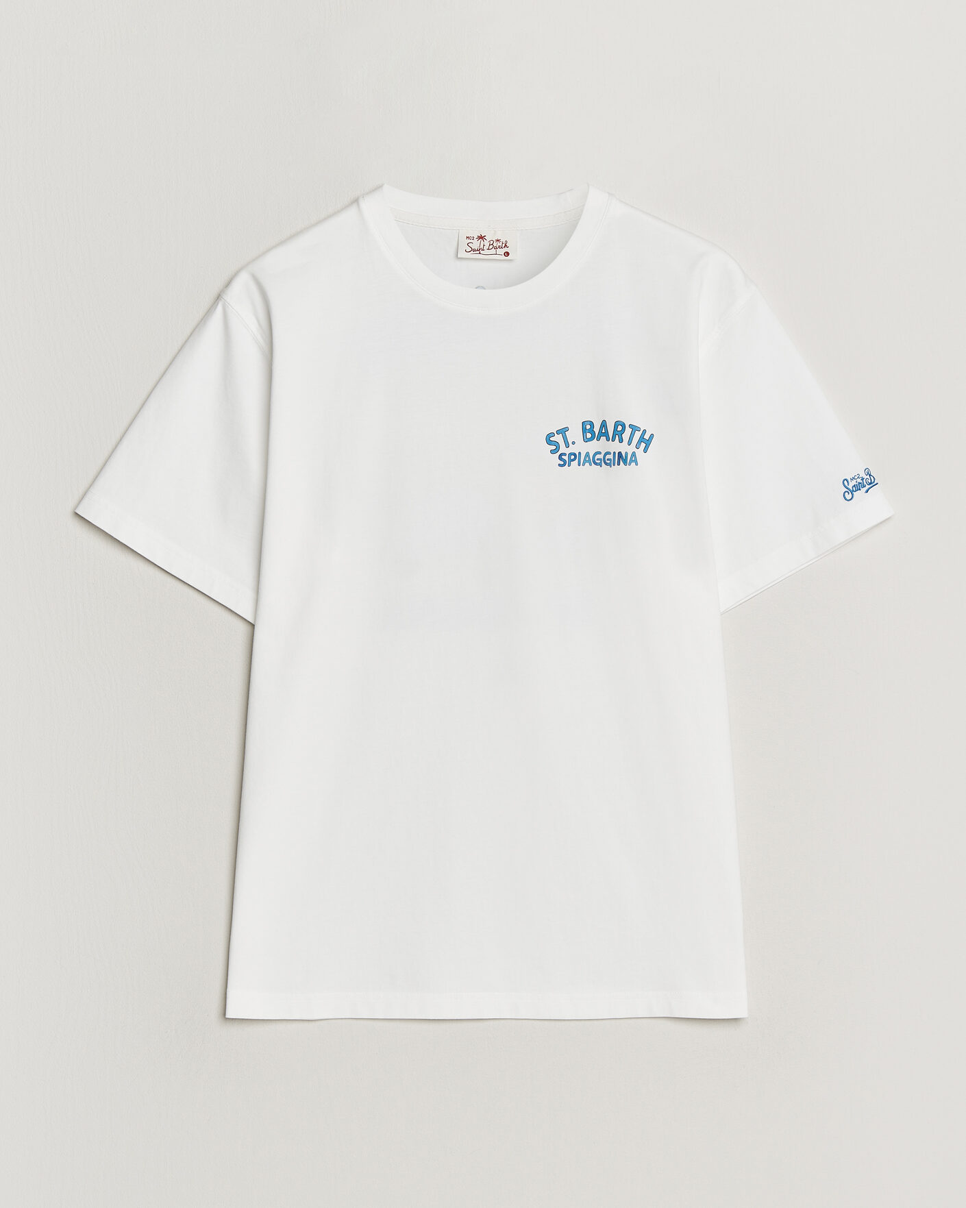 Homme | T-shirts | MC2 Saint Barth | Back Printed Cotton T-Shirt Spiaggina