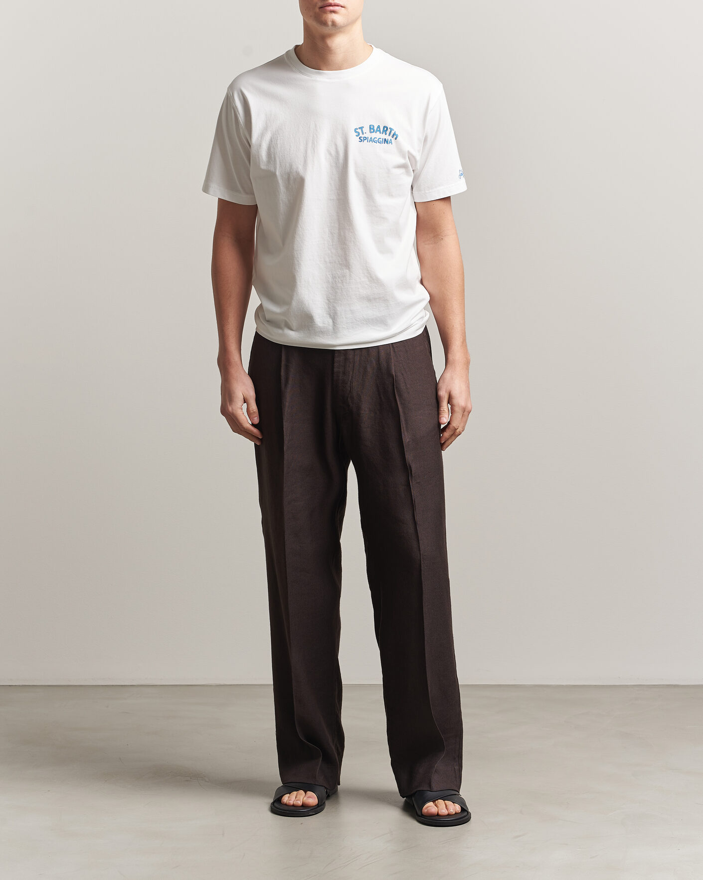 Homme | T-shirts | MC2 Saint Barth | Back Printed Cotton T-Shirt Spiaggina