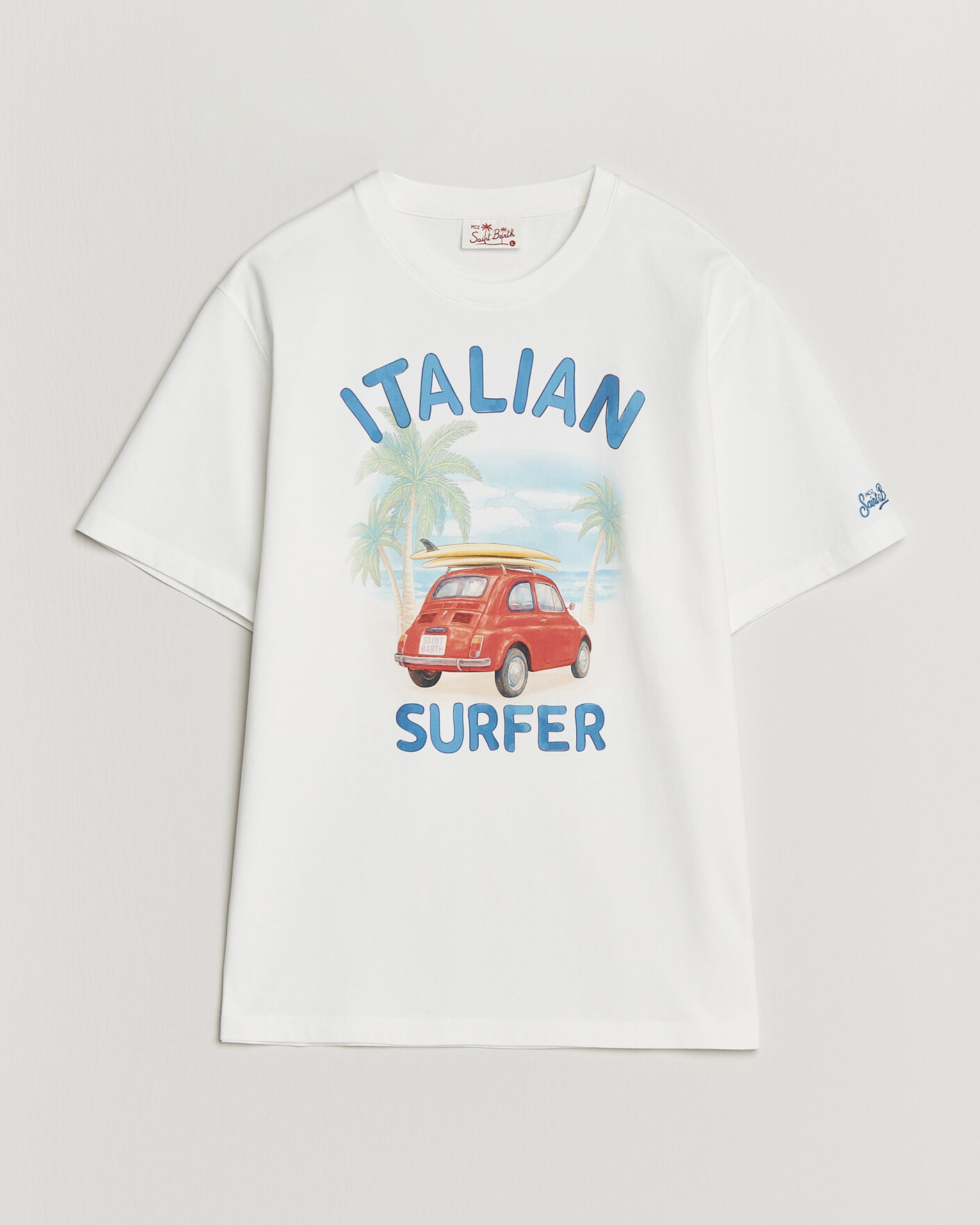 Homme | T-shirts | MC2 Saint Barth | Printed Cotton T-Shirt Italian Surfer