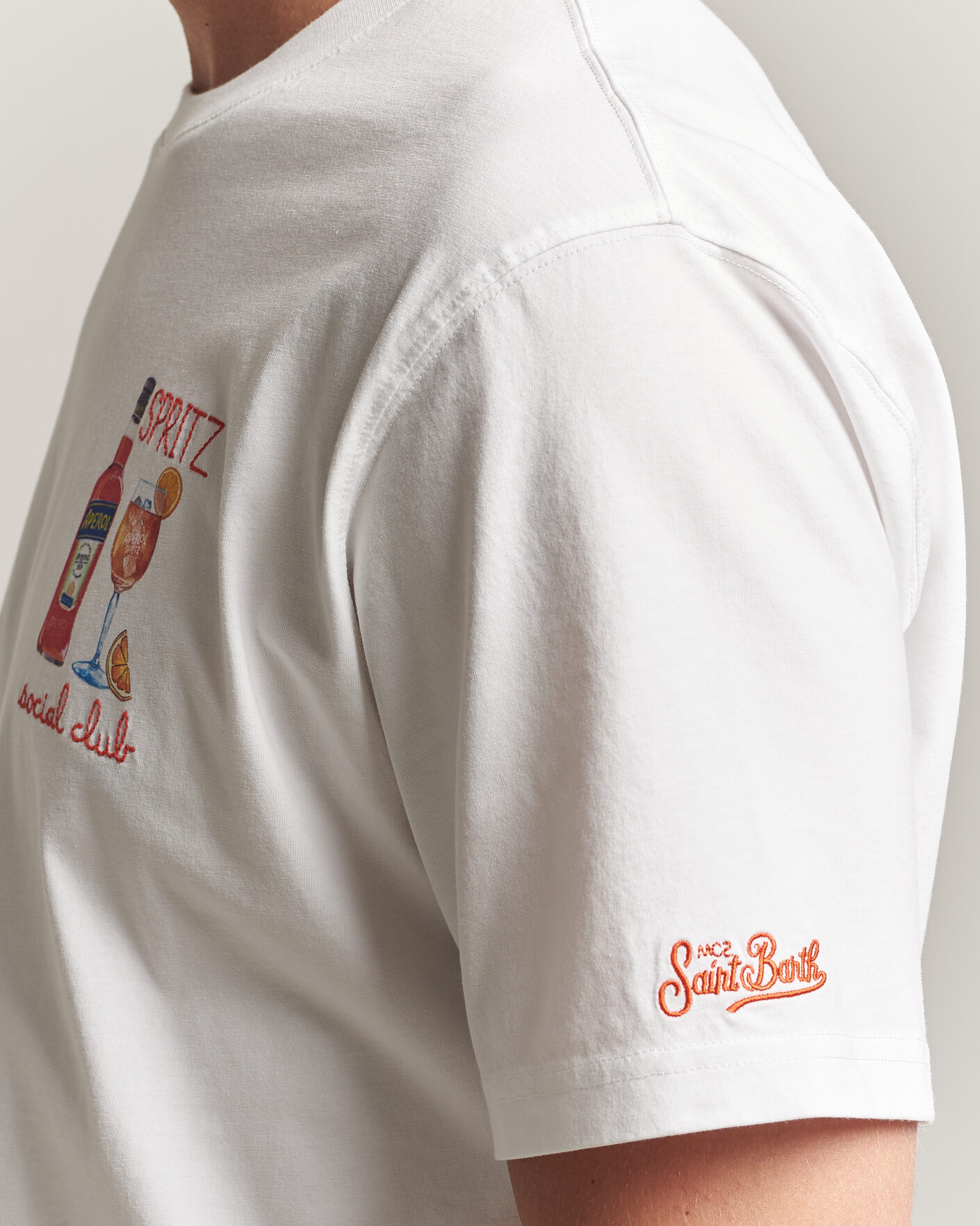Homme | T-shirts | MC2 Saint Barth | Printed Cotton T-Shirt Social Spritz