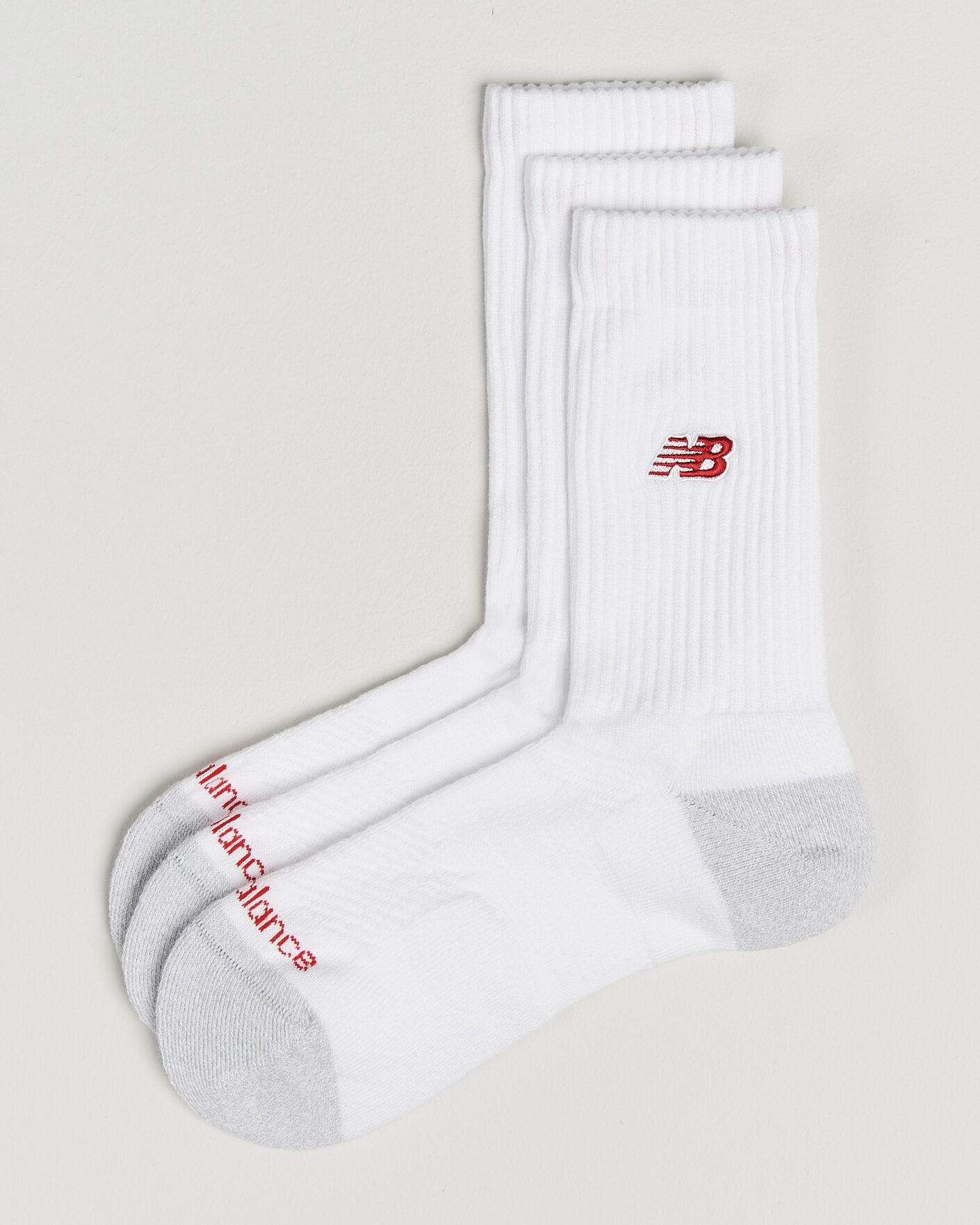 Heren | Ondergoed | New Balance | 3-Pack Active Premium Crew Socks White