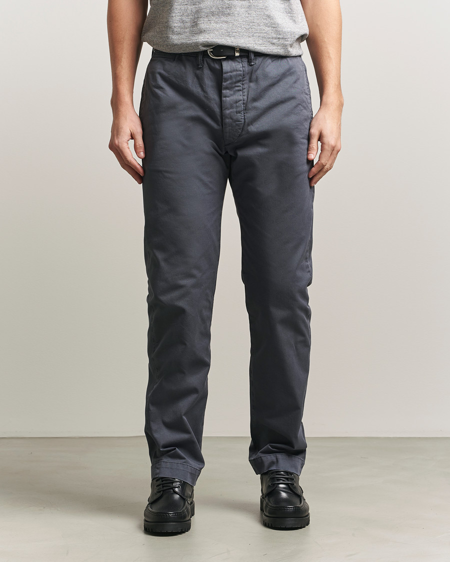 Heren | Broeken | RRL | Officers Flat Pants Navy