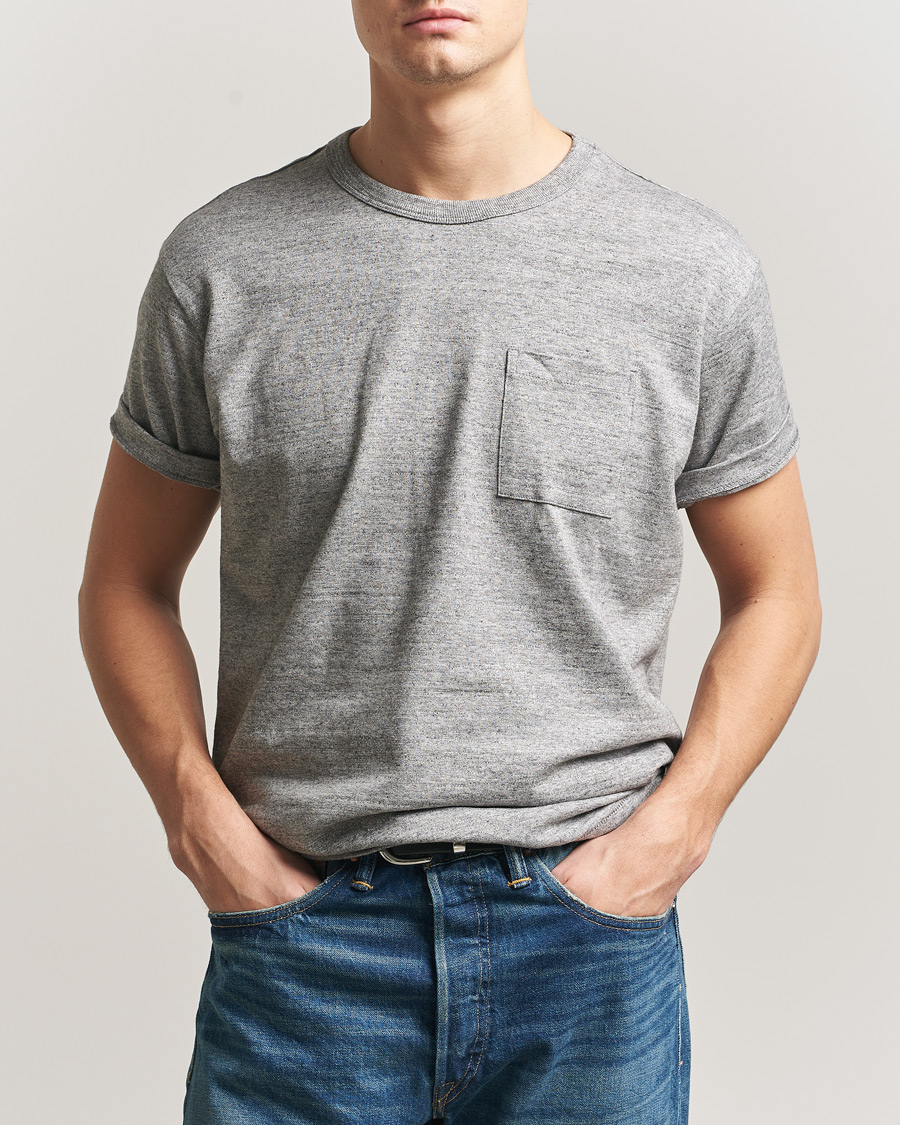 Heren | T-shirts | RRL | 2-Pack Pocket Tee Heather Grey