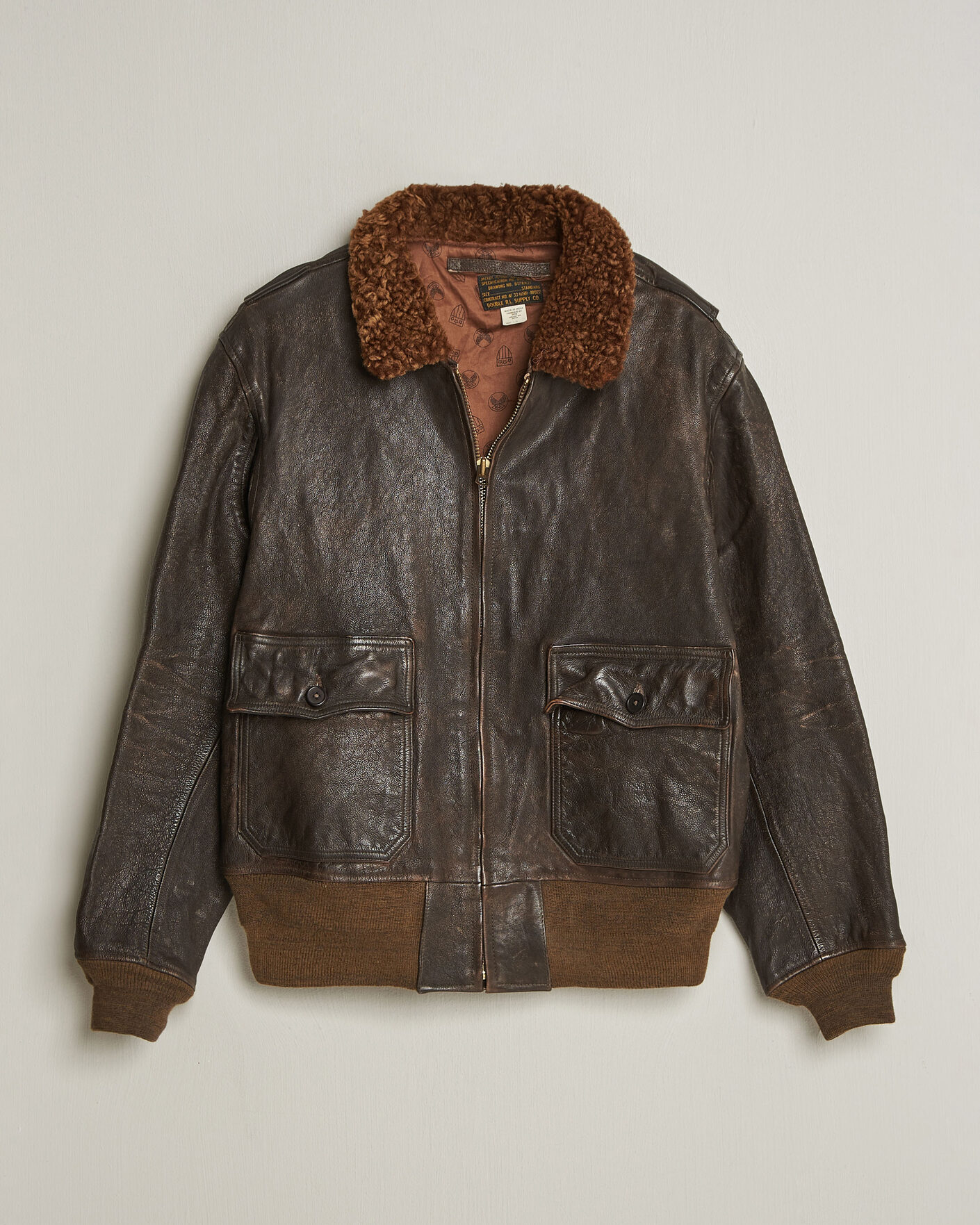 Heren | Jassen | RRL | Pratt Leather Jacket Vintage Brown