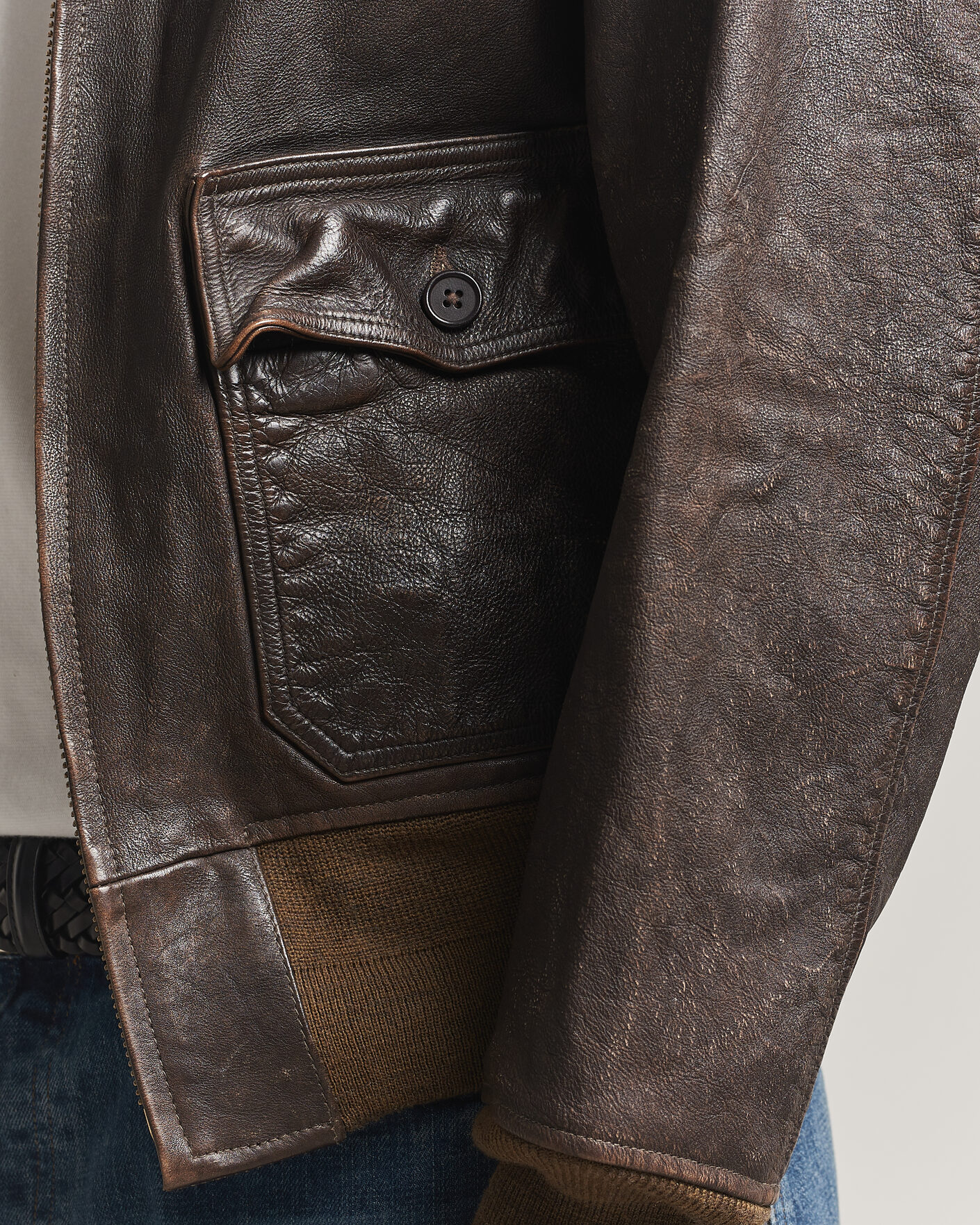 Homme | Manteaux Et Vestes | RRL | Pratt Leather Jacket Vintage Brown