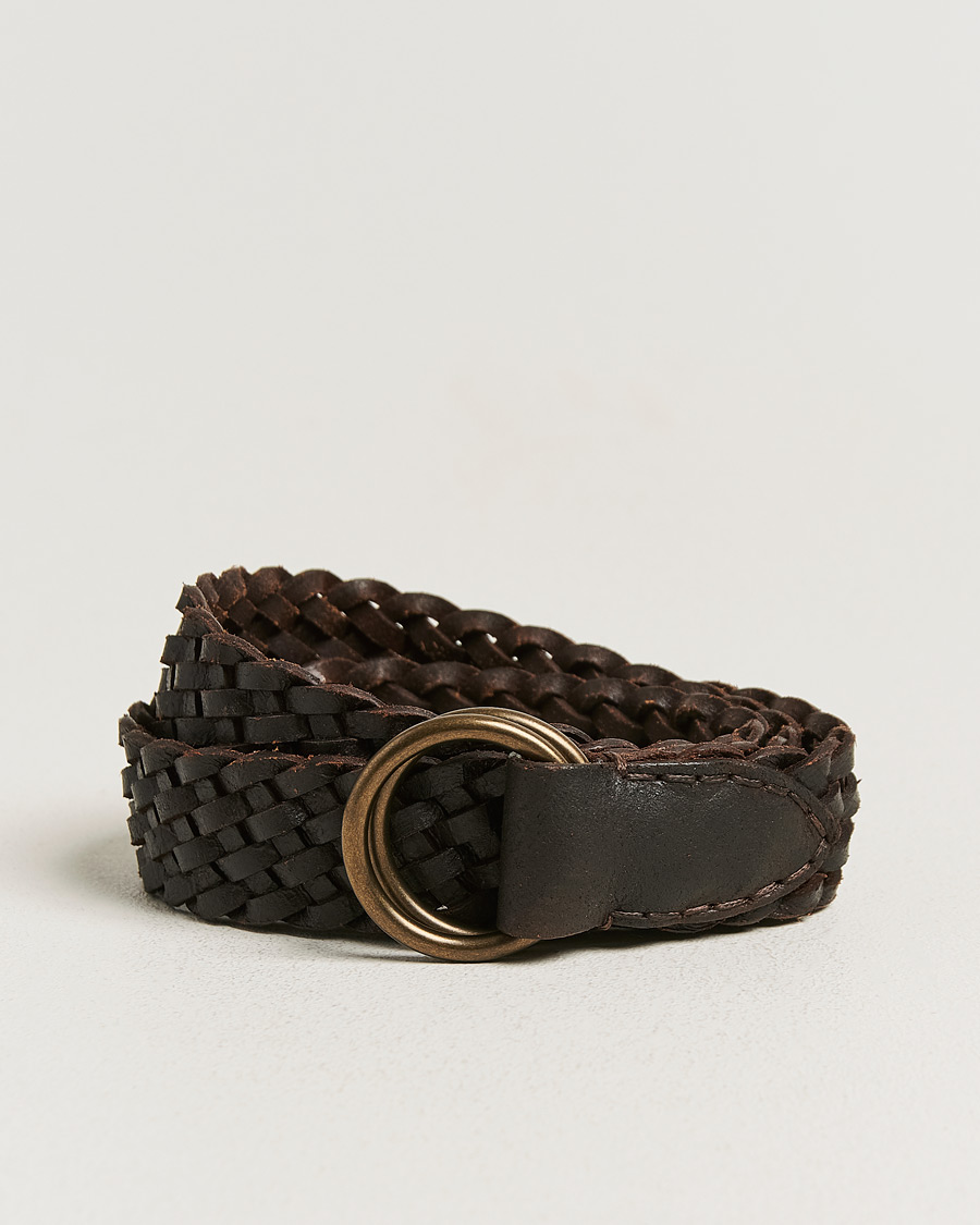 Homme | Ceintures | RRL | Braided Belt Dark Brown
