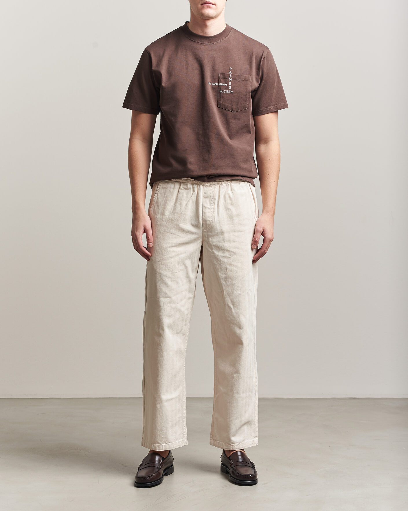 Heren | T-shirts | Palmes | Ramus Pocket T-Shirt Brown