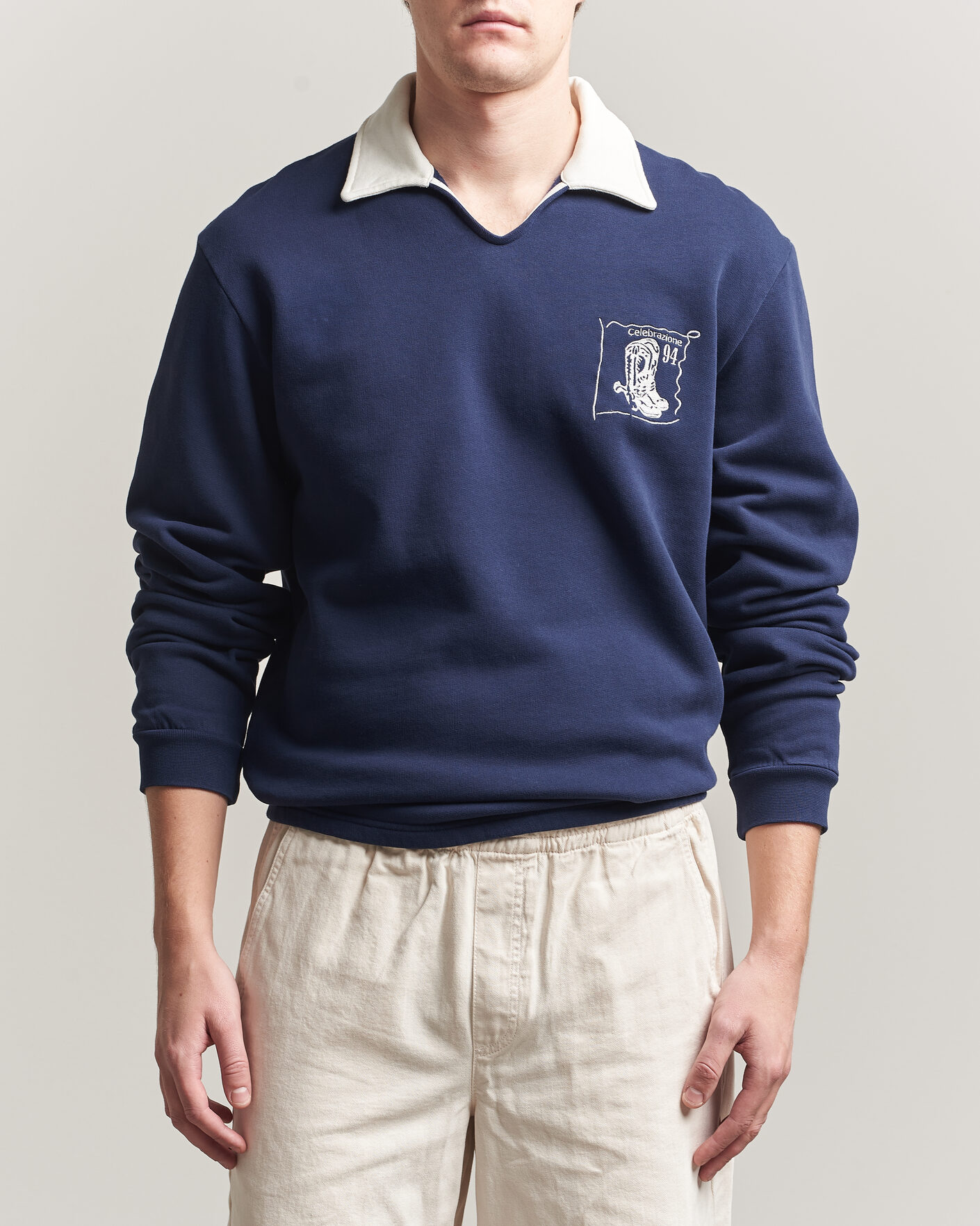 Homme | Pulls Et Tricots | Palmes | Boot Open Rugby Shirt Navy