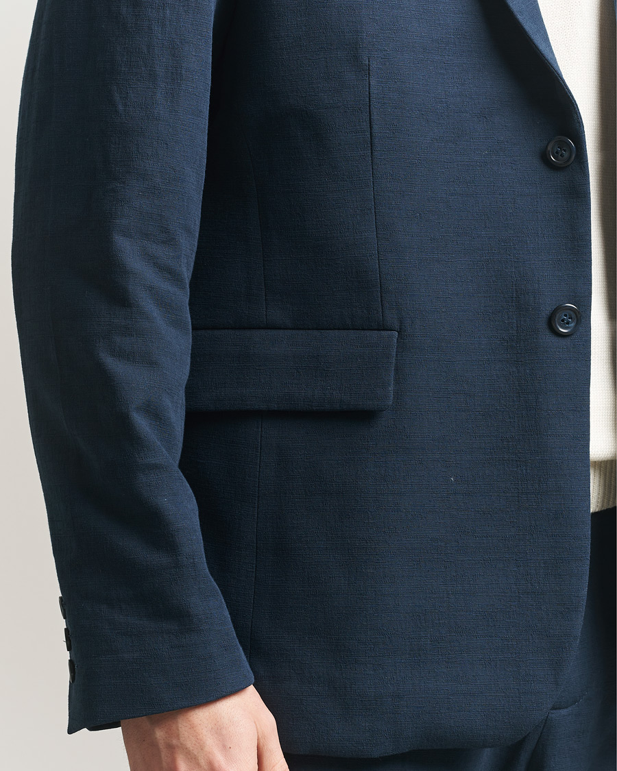 Homme | Blazers | Palmes | Single Breasted Cotton Blazer Navy