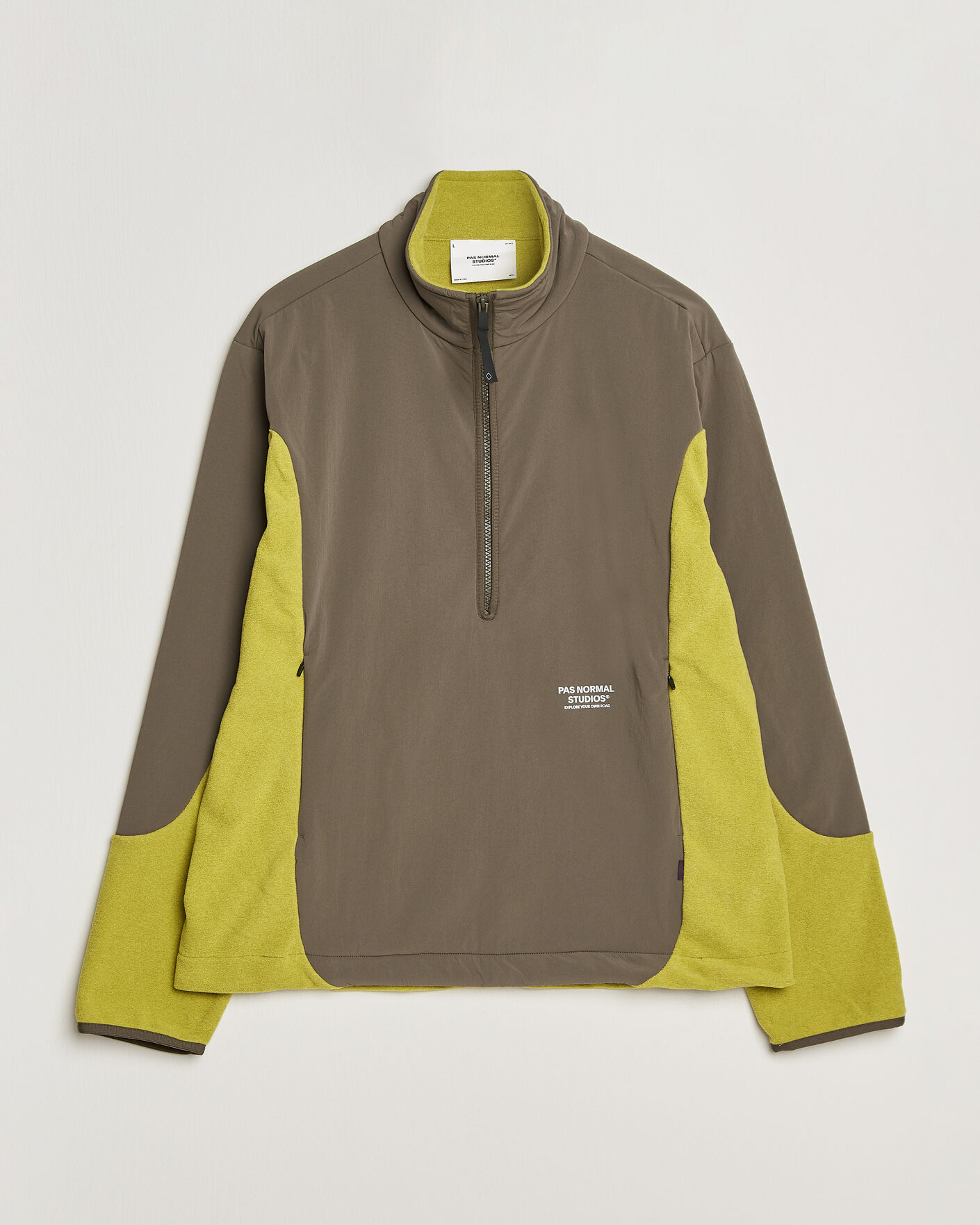Homme | Manteaux Et Vestes | Pas Normal Studios | Off Race Light Fleece Half Zip Moss Green
