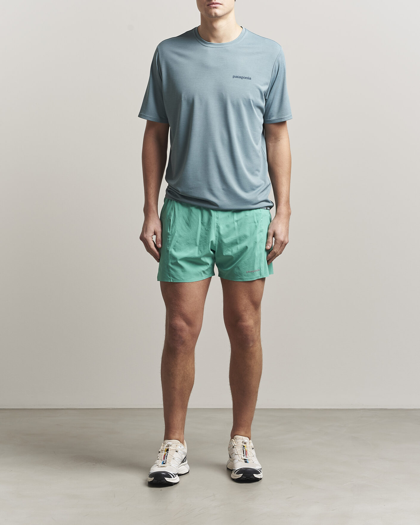 Homme | T-shirts | Patagonia | Cap Cool Daily Logo T-Shirt Blue Sage