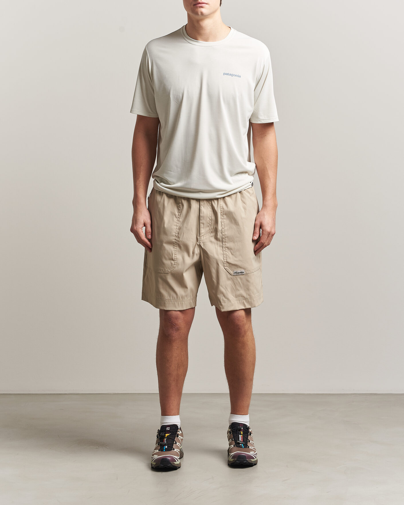 Heren | T-shirts | Patagonia | Cap Cool Daily Logo T-Shirt Dyno White