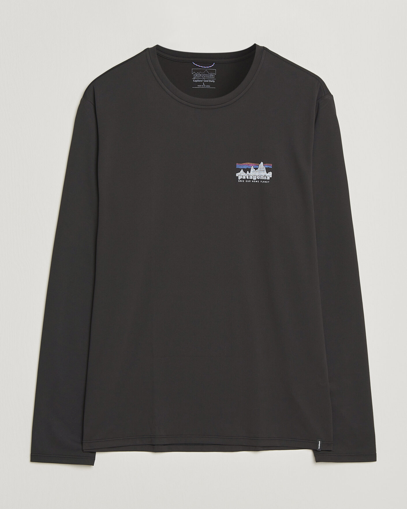 Heren | T-shirts | Patagonia | 73 Skyline Cap Cool Daily Long Sleeve T-Shirt Black