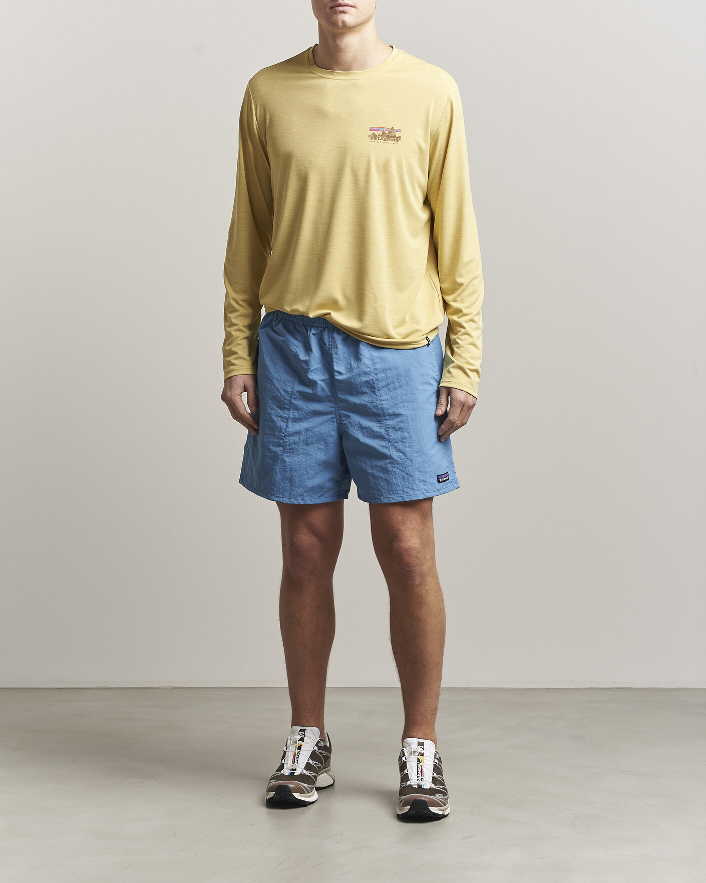 Heren | T-shirts | Patagonia | 73 Skyline Cap Cool Daily Long Sleeve T-Shirt Yellow