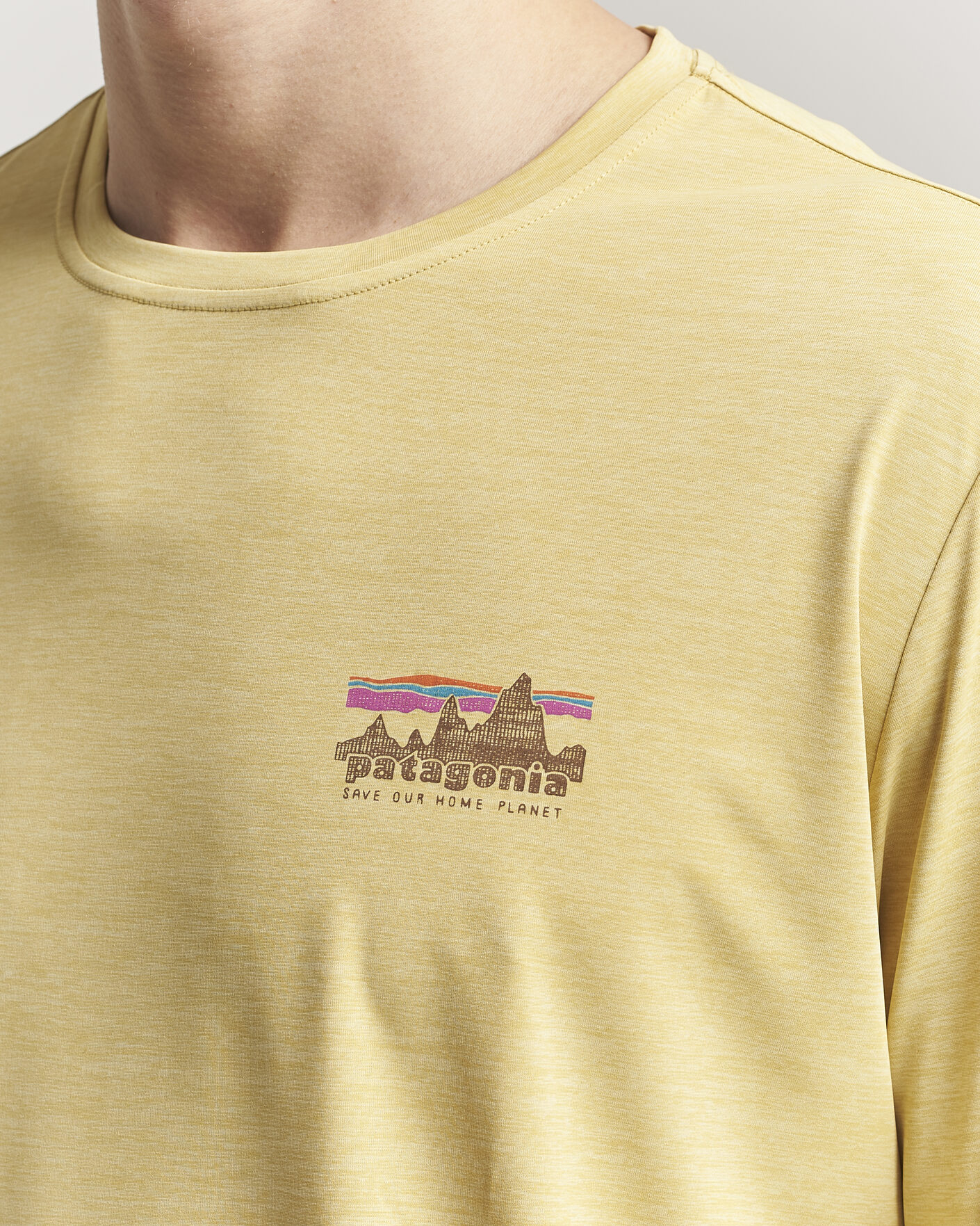 Homme | T-shirts | Patagonia | 73 Skyline Cap Cool Daily Long Sleeve T-Shirt Yellow