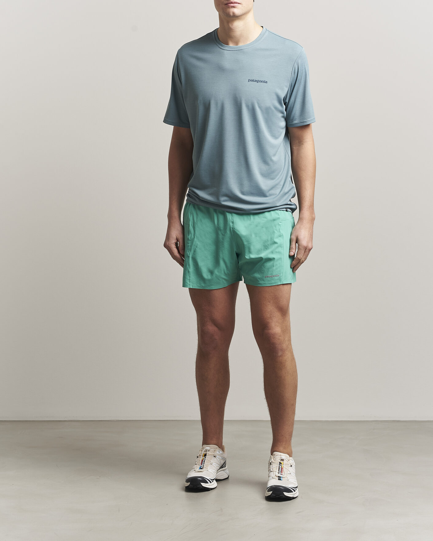 Heren | Korte broek | Patagonia | Strider Pro Running Shorts Aqua Stone