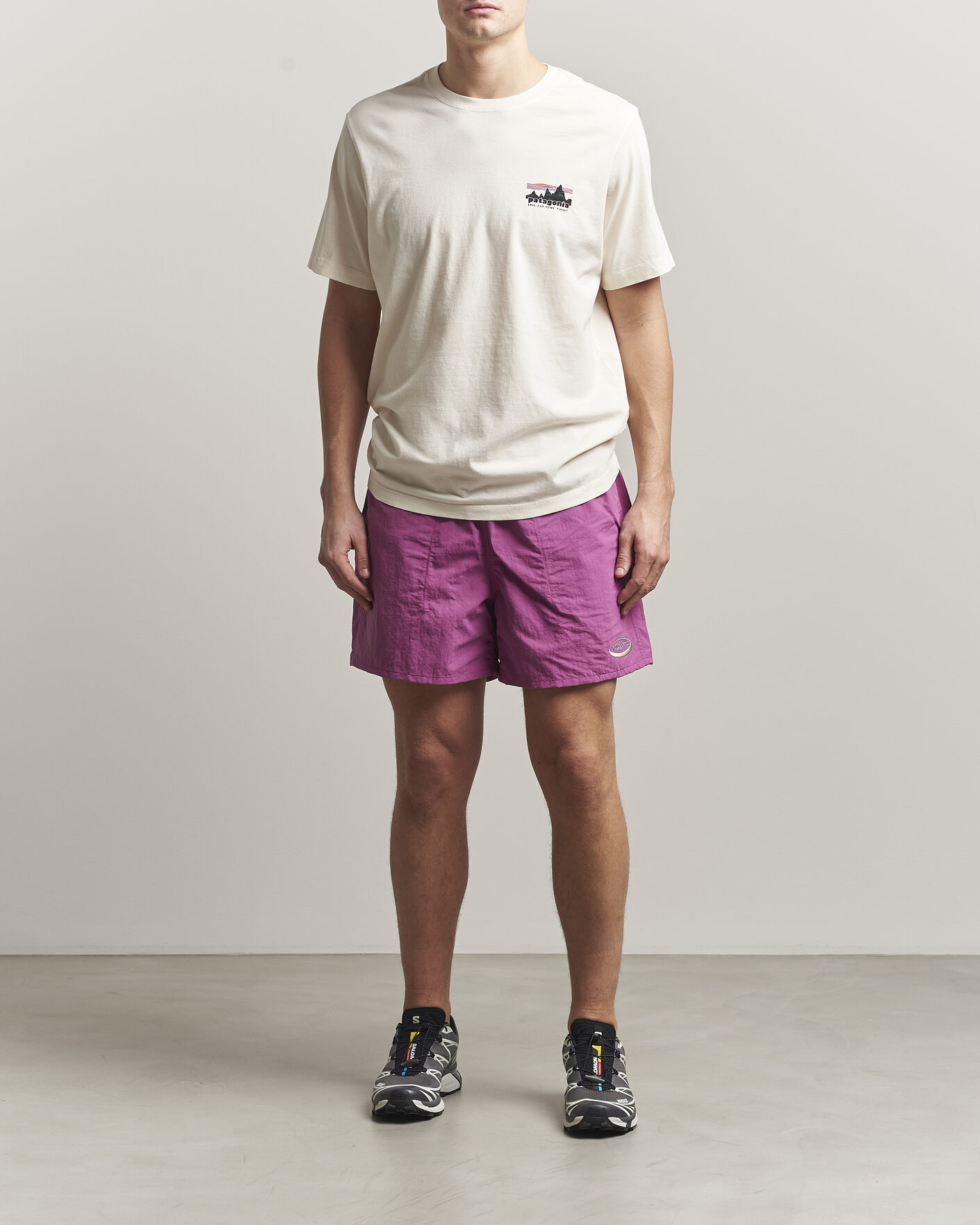 Heren | T-shirts | Patagonia | 73 Skyline Logo T-Shirt Undyed Natural