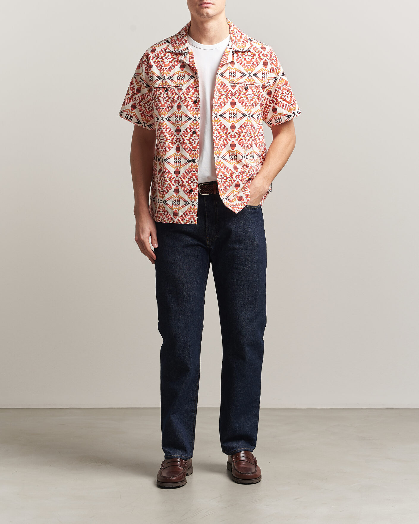 Heren | Overhemden | Pendleton | Camp Shirt Thunder Earthquake/Cream