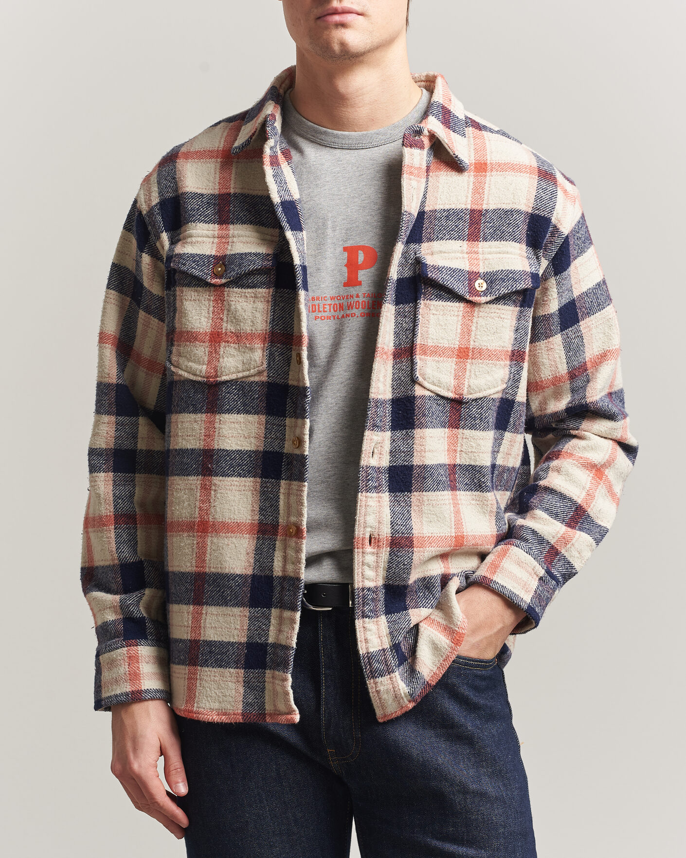 Homme | Chemises | Pendleton | Big Pocket Shirt Silver Lining