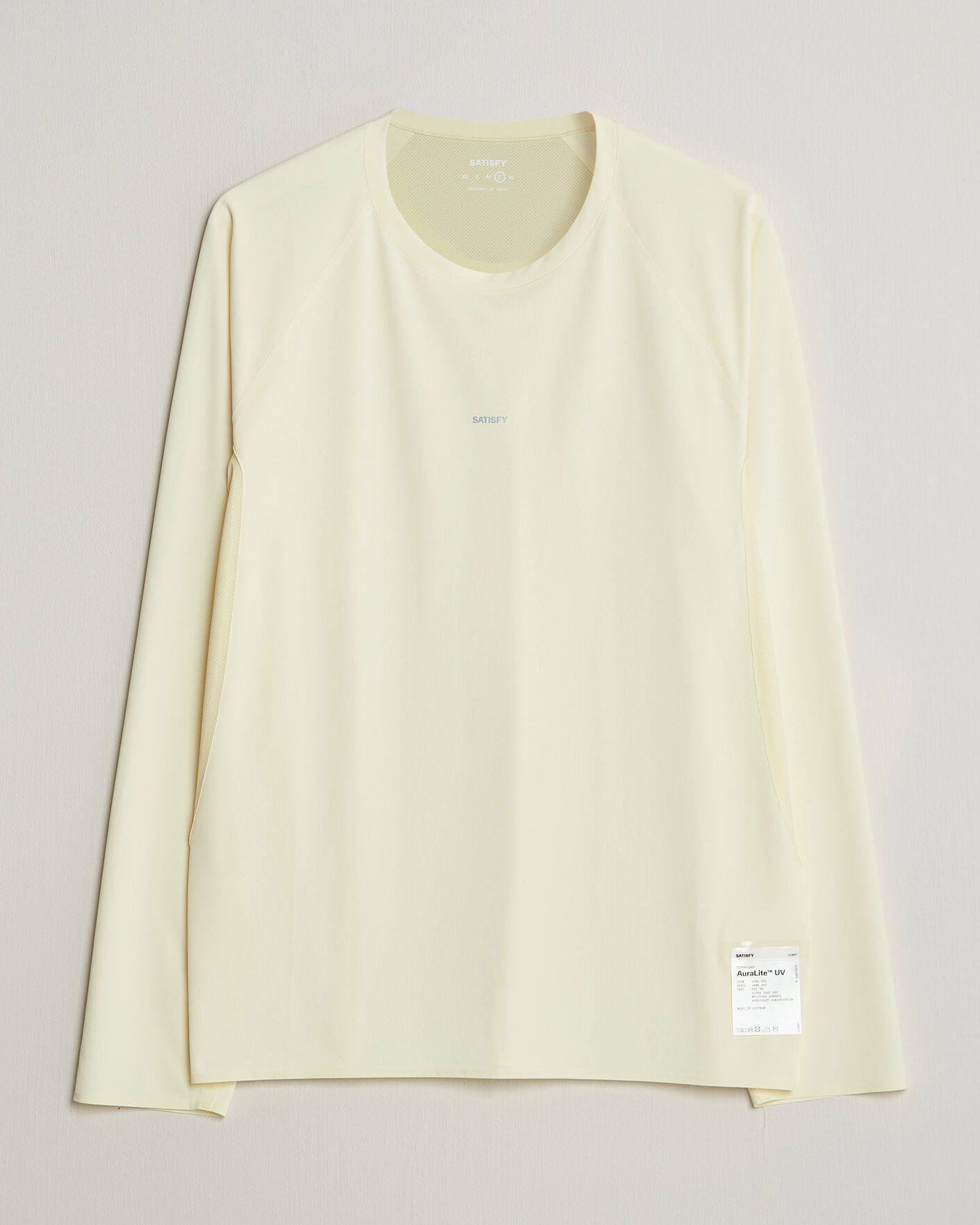 Heren | T-shirts | Satisfy | AuraLite UV Long Sleeve T-Shirt Transparent Yellow