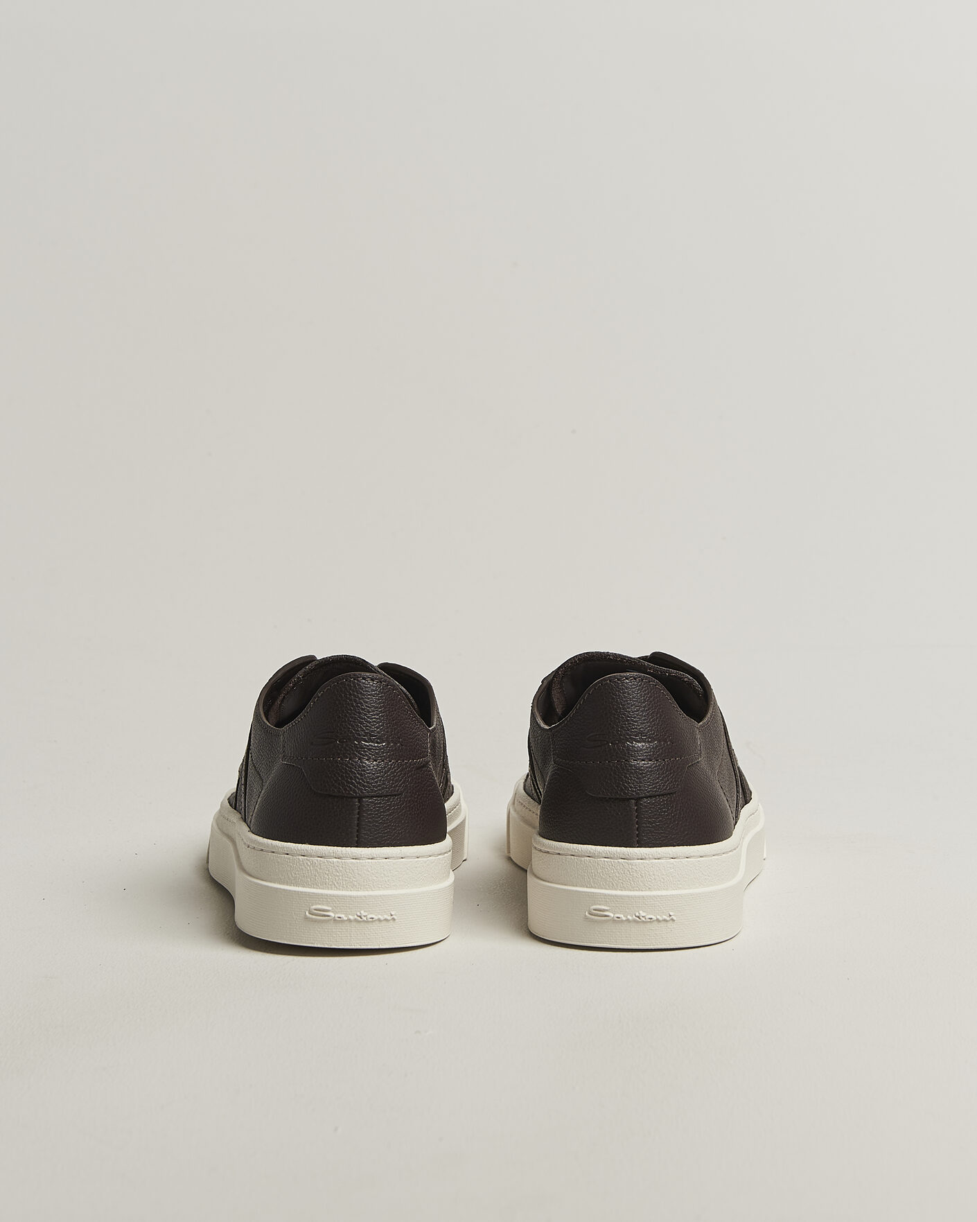Heren | Sneakers | Santoni | Double Buckle Sneakers Dark Brown Calf