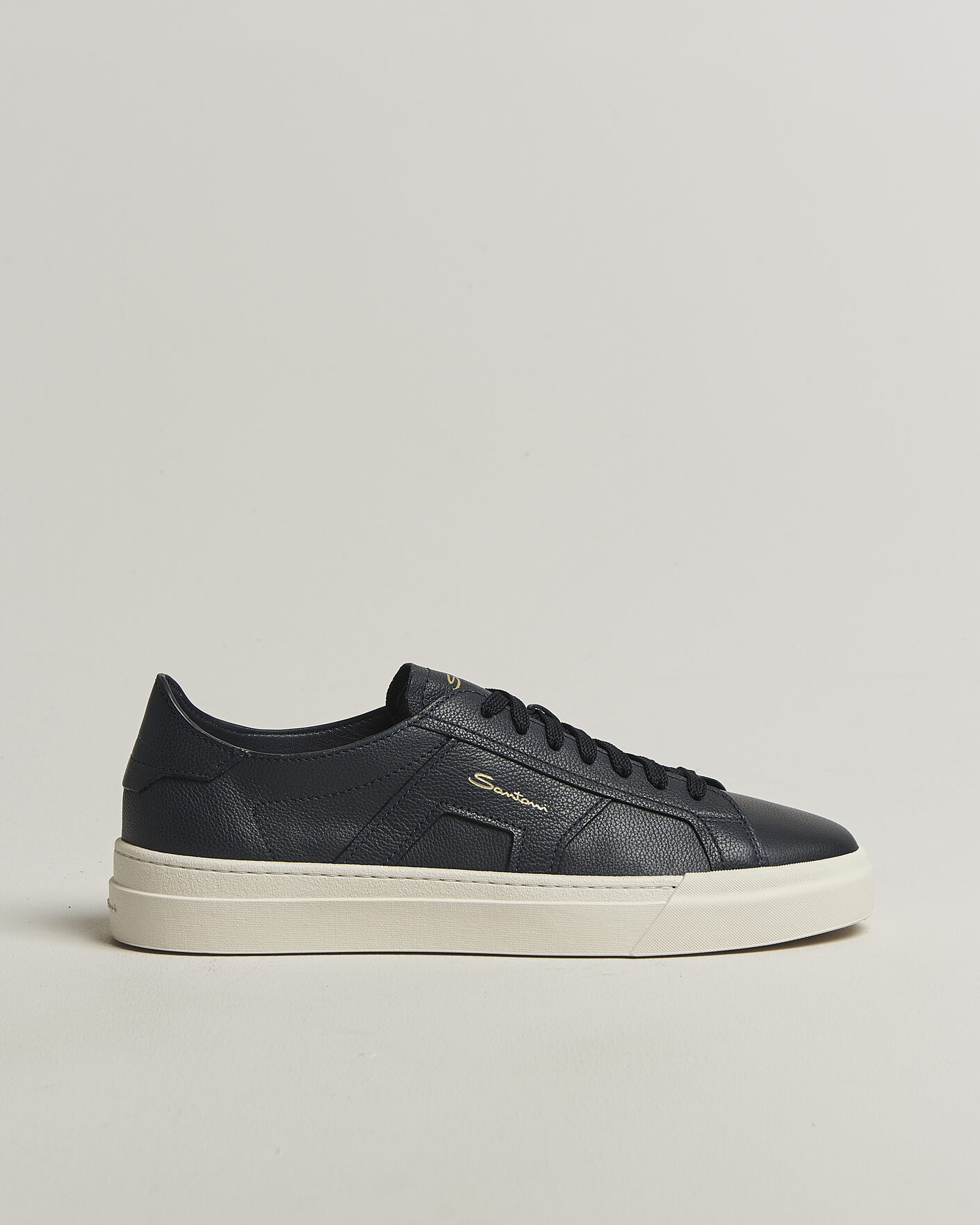 Heren | Sneakers | Santoni | Double Buckle Sneakers Navy Calf