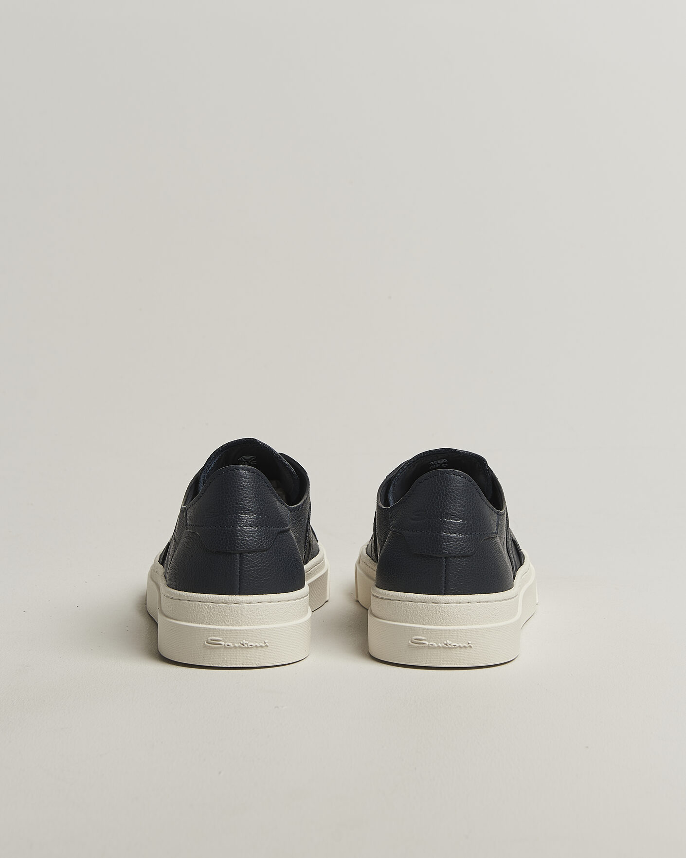Heren | Sneakers | Santoni | Double Buckle Sneakers Navy Calf