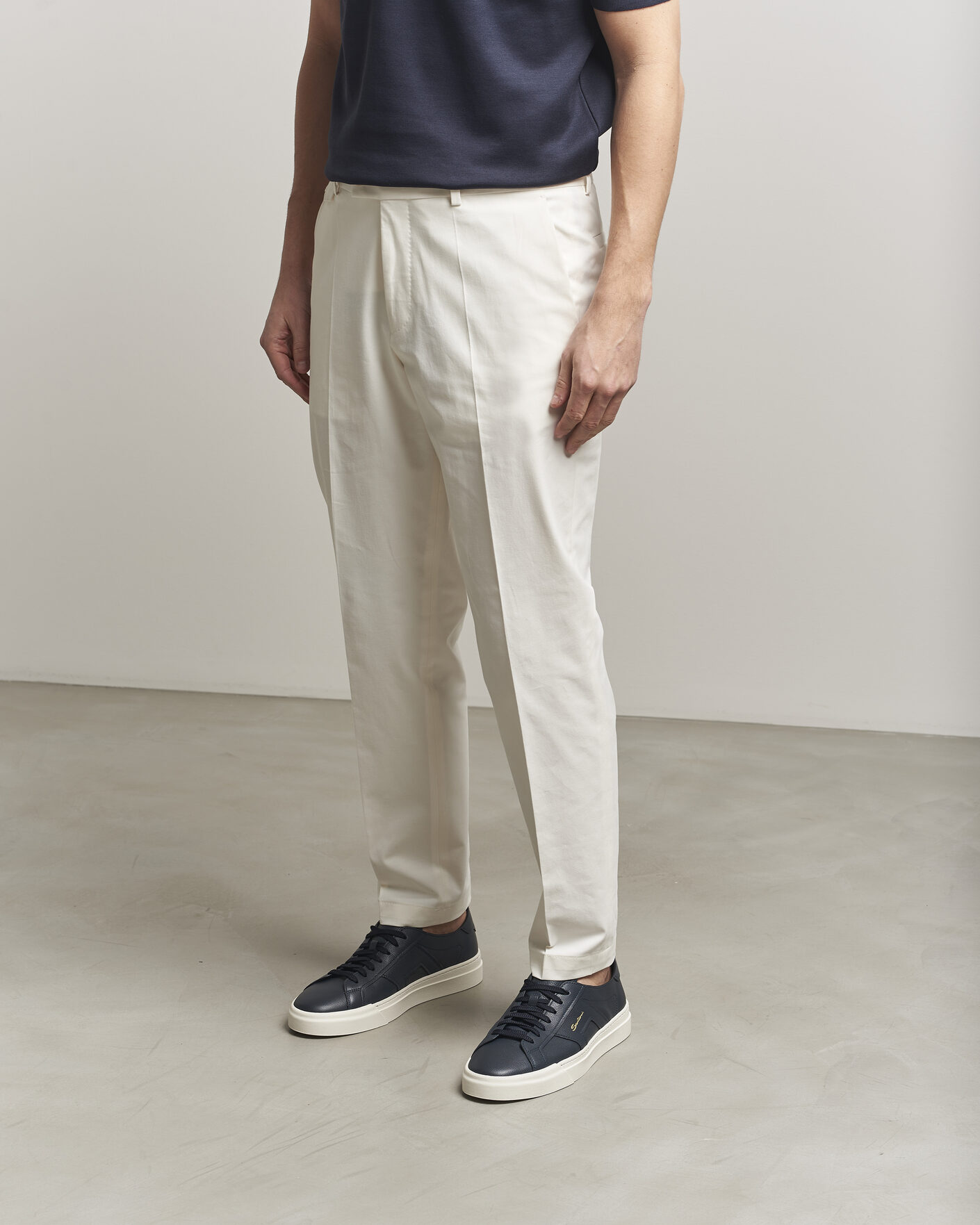 Homme | Baskets | Santoni | Double Buckle Sneakers Navy Calf