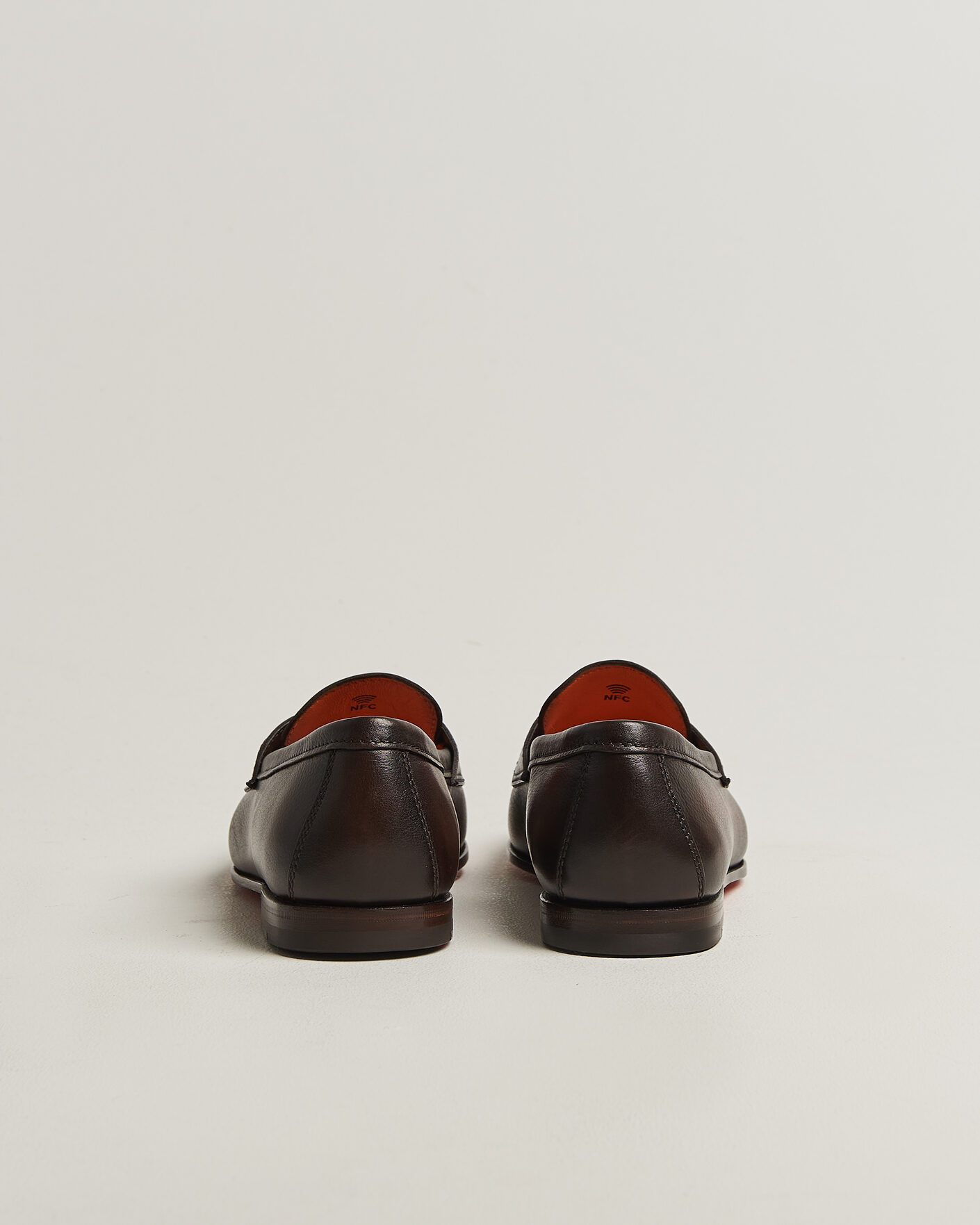 Heren | Instappers | Santoni | Penny Loafers Dark Brown Calf