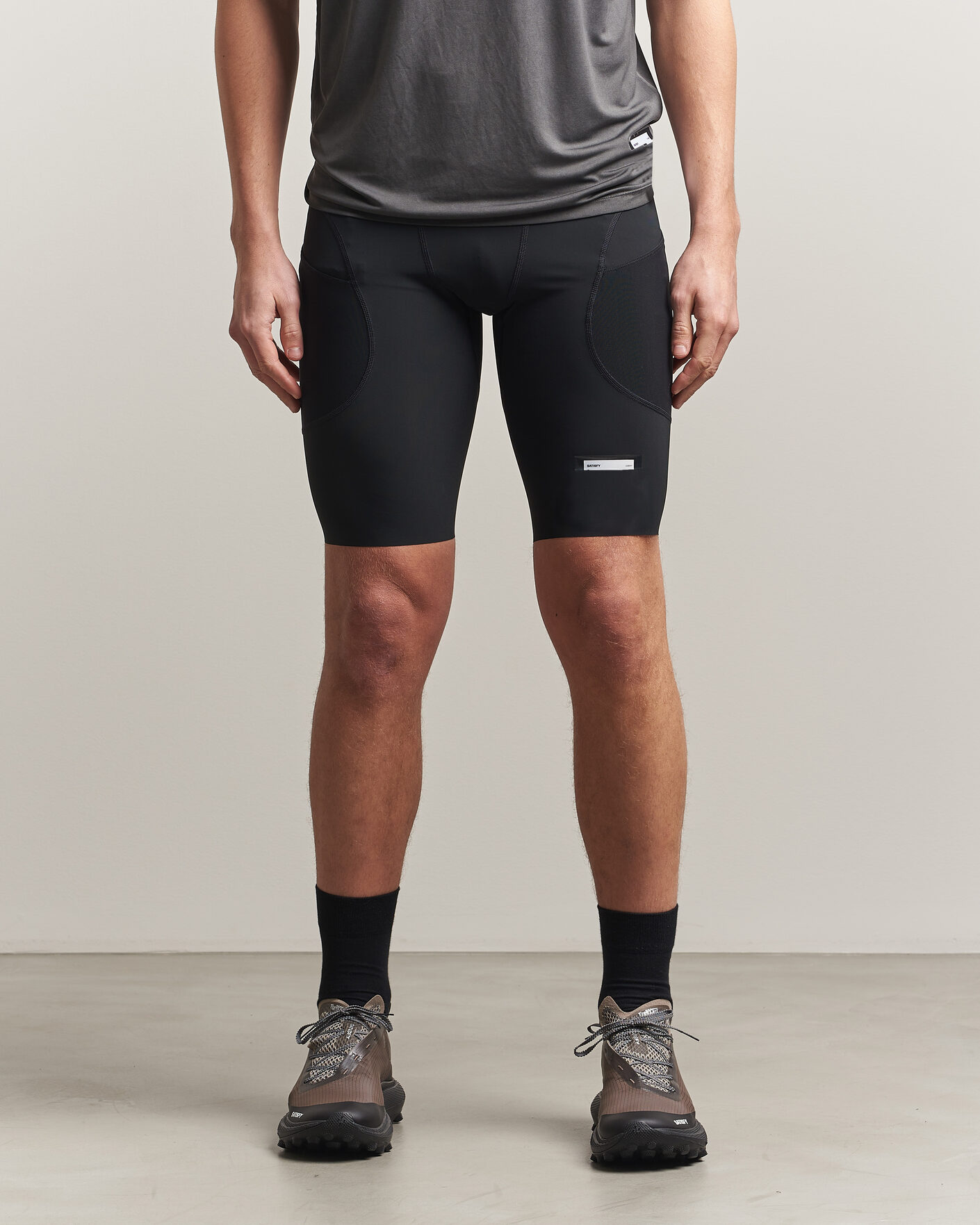 Heren | Korte broek | Satisfy | TechSilk Evo 9 Half Tight Black