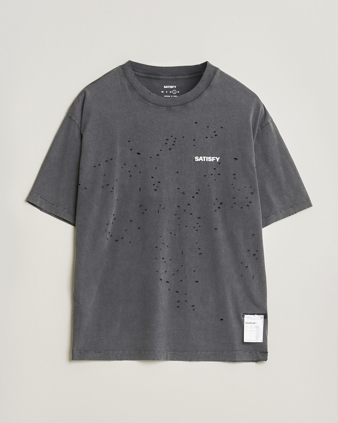 Heren | T-shirts | Satisfy | MothTech Small Logo T-Shirt Aged Black