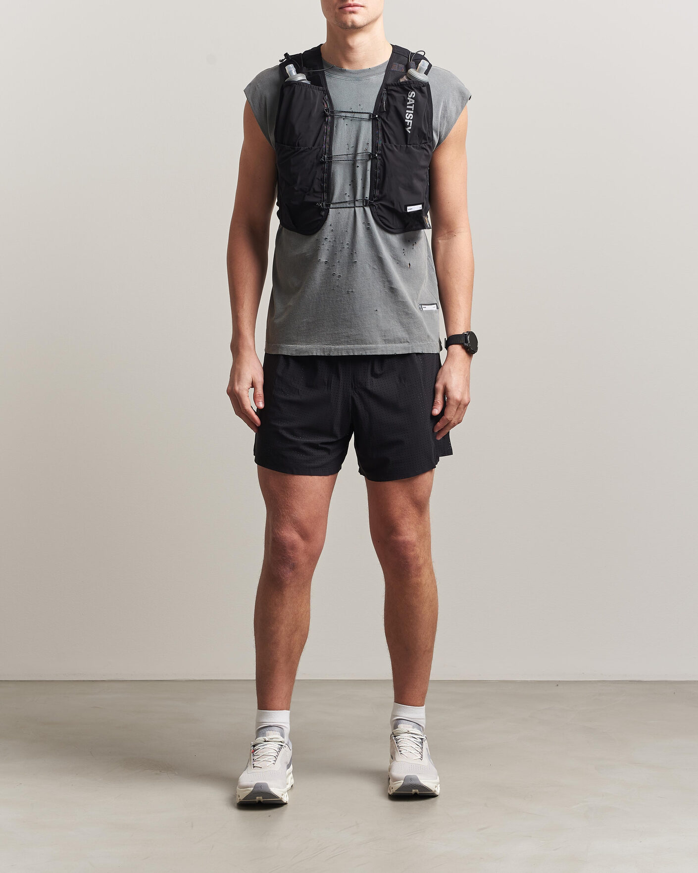 Homme | Accessoires actifs | Satisfy | Justice Cordura Hydration Vest 5L Black