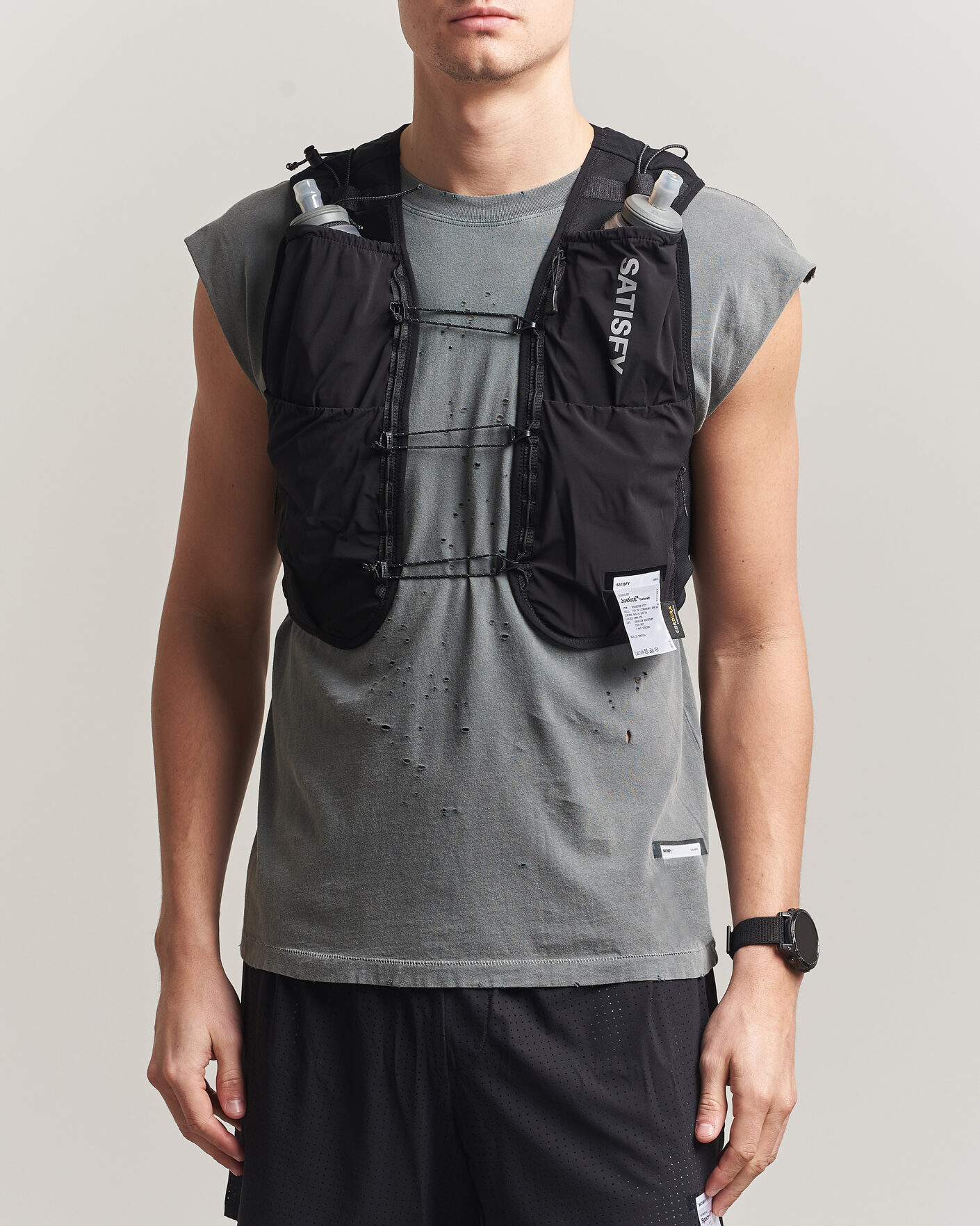 Heren | Actieve accessoires | Satisfy | Justice Cordura Hydration Vest 5L Black