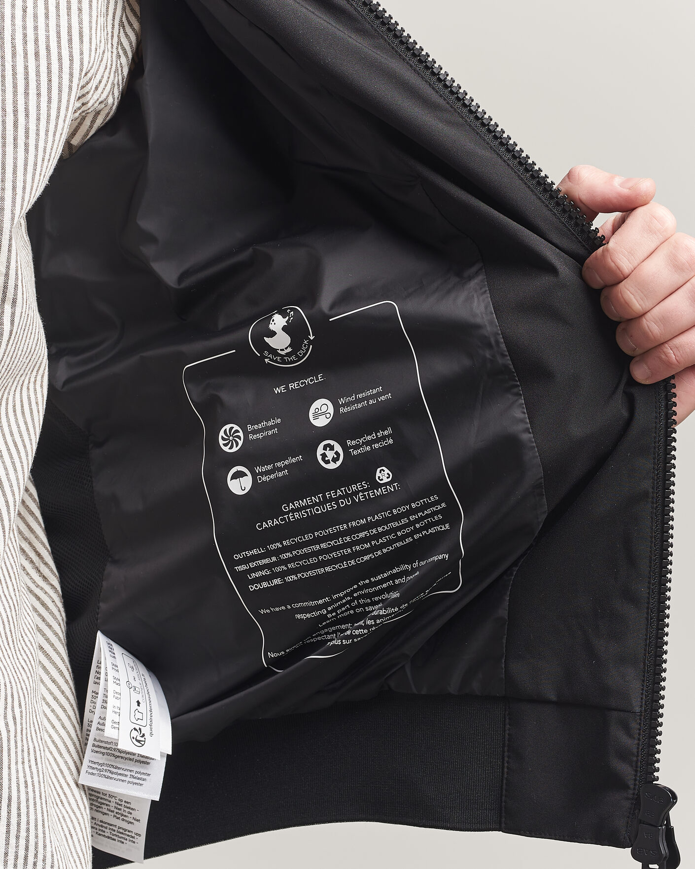 Heren | Jassen | Save The Duck | Finlay Nylon Harrington Jacket Black