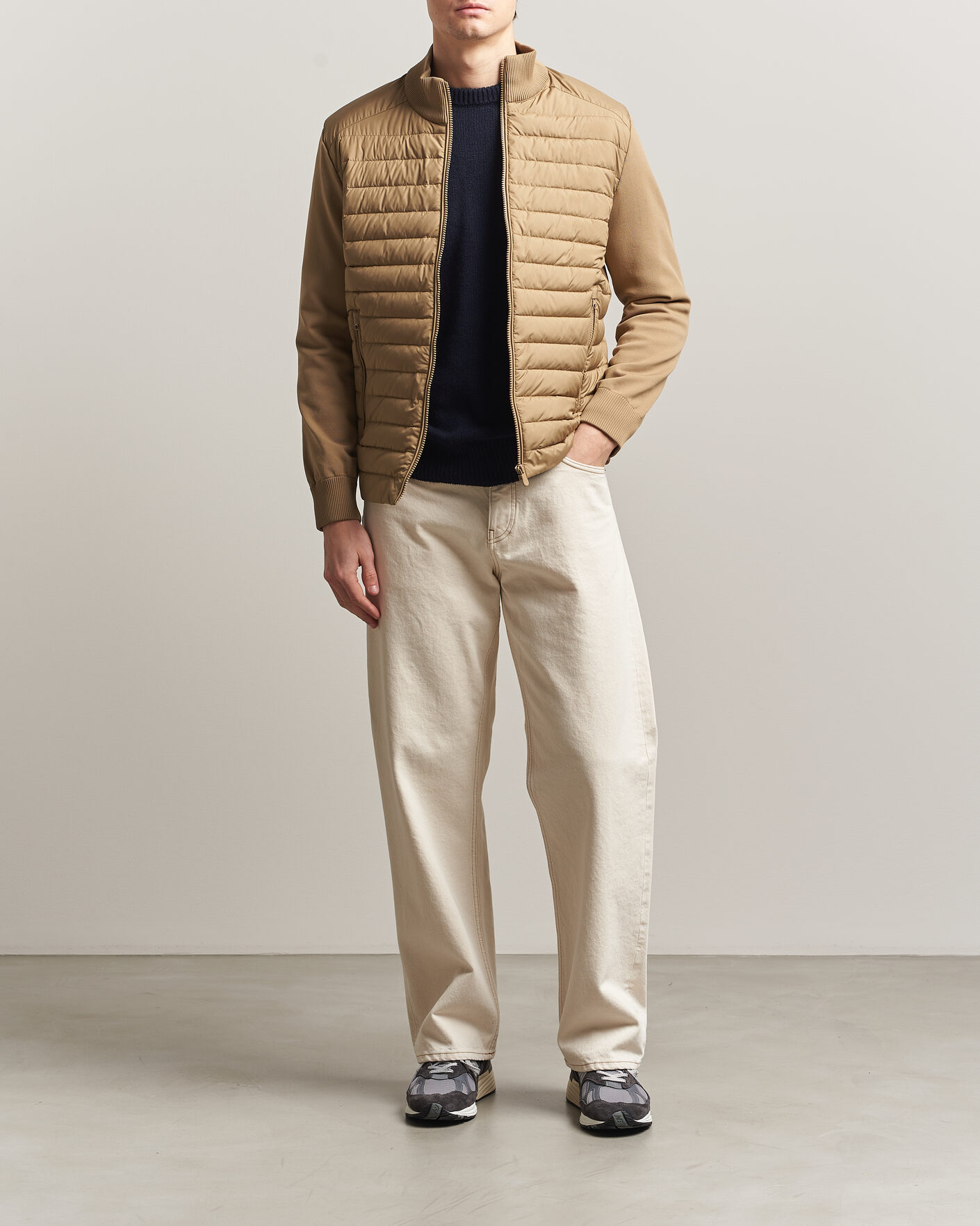 Heren | Jassen | Save The Duck | Sedum Lightweight Padded Hybrid Jacket Khaki Brown