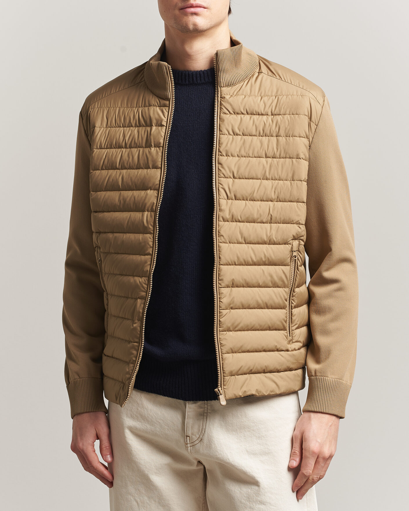 Heren | Jassen | Save The Duck | Sedum Lightweight Padded Hybrid Jacket Khaki Brown