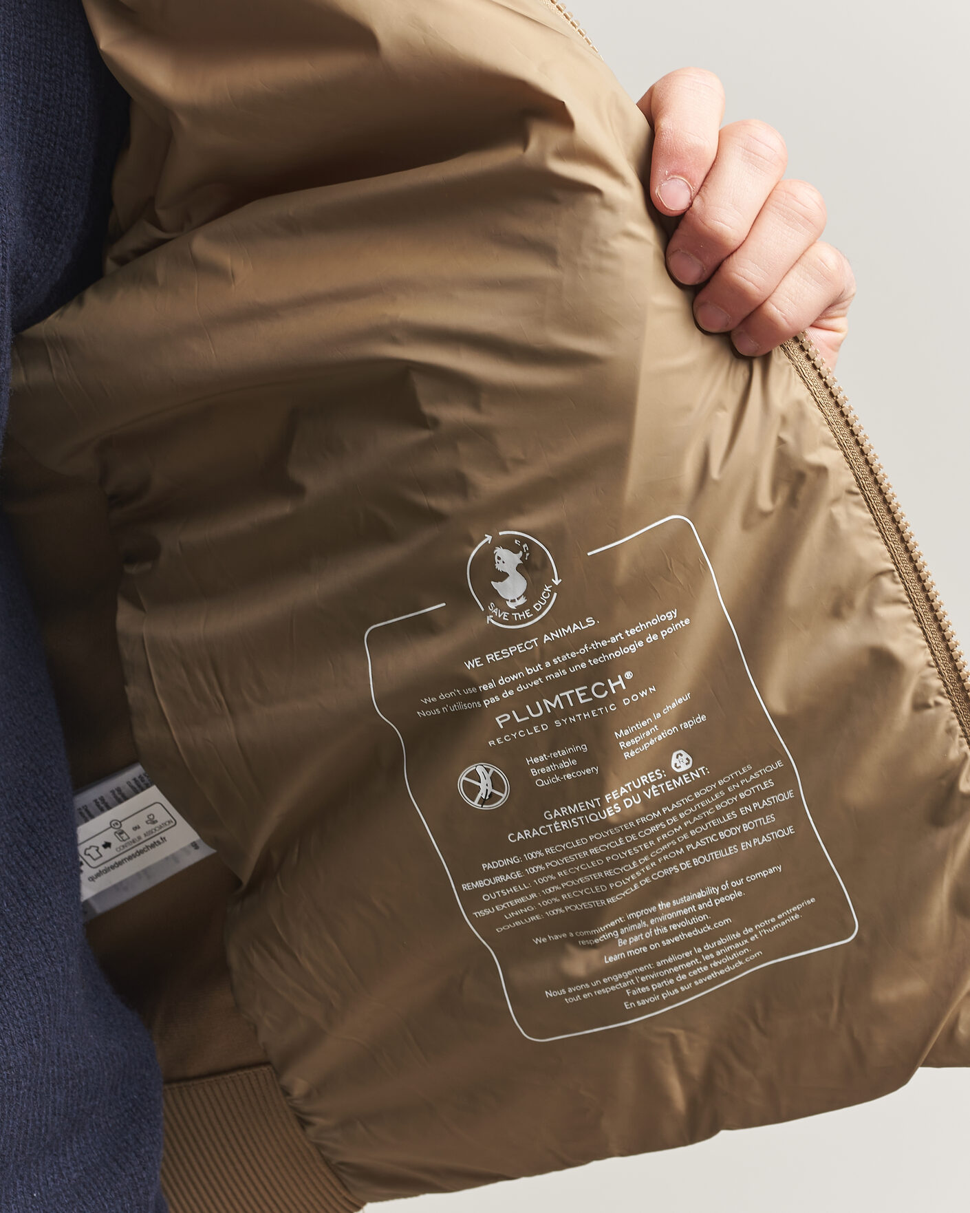 Heren | Jassen | Save The Duck | Sedum Lightweight Padded Hybrid Jacket Khaki Brown