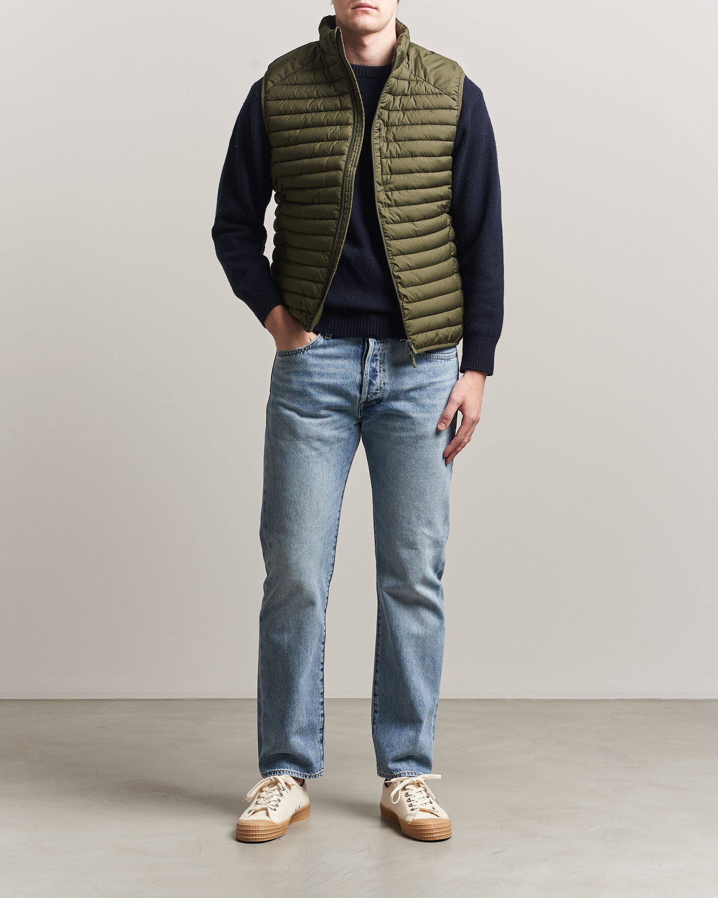 Heren | Gilets | Save The Duck | Dave Lightweight Padded Vest Snake Green