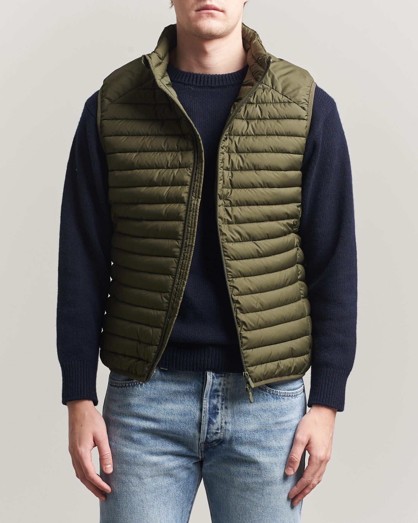 Heren | Gilets | Save The Duck | Dave Lightweight Padded Vest Snake Green