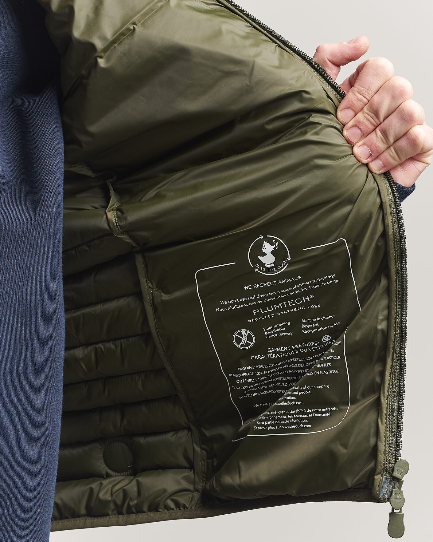 Heren | Gilets | Save The Duck | Dave Lightweight Padded Vest Snake Green