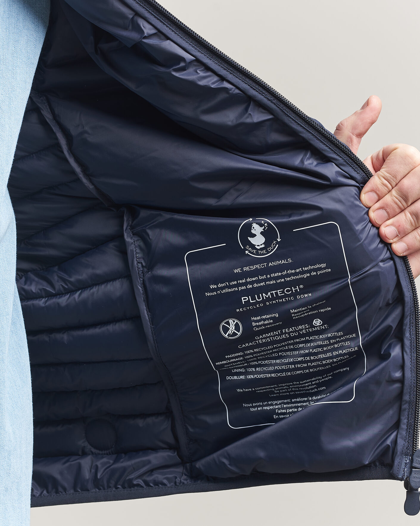 Homme | Gilets | Save The Duck | Dave Lightweight Padded Vest Navy Blue