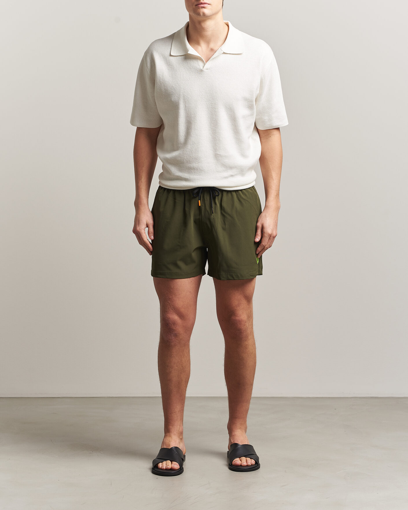 Heren | Zwembroek | Save The Duck | Plain Drawstring Swimshorts Snake Green