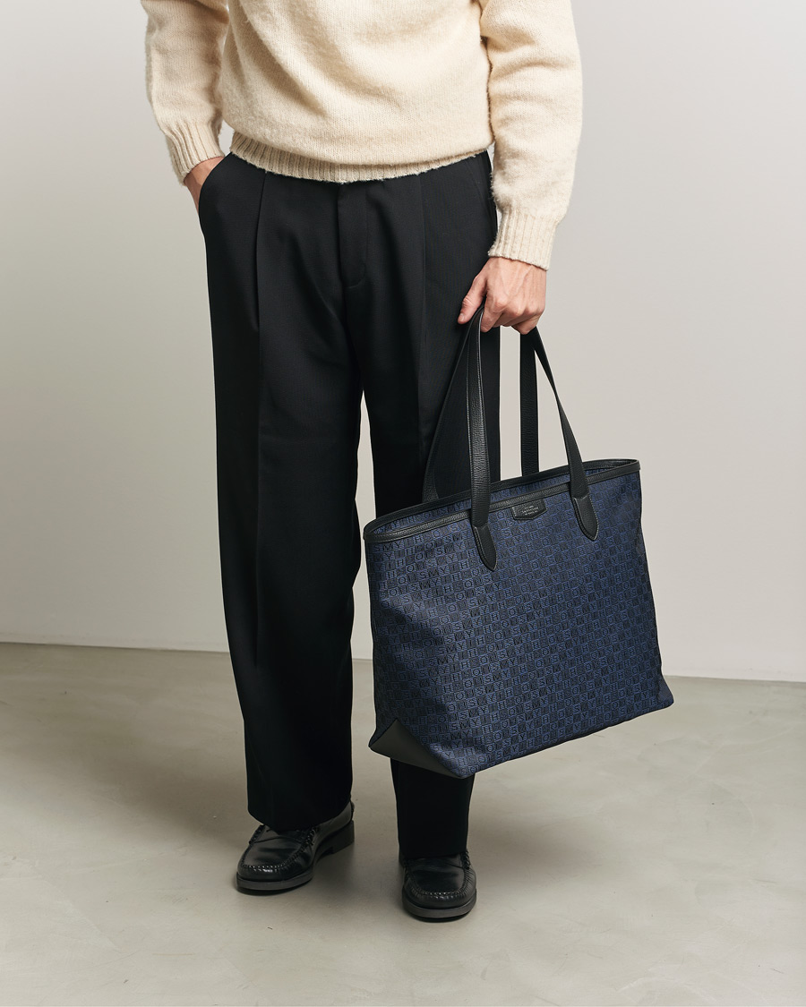 Homme | Sacs | Smythson | Canvas Stamp Tote Navy