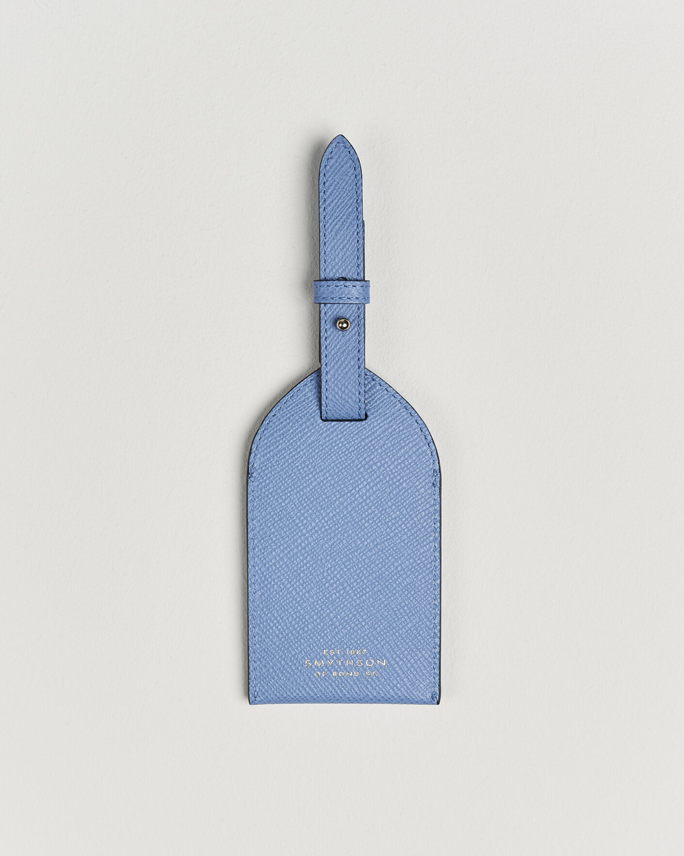 Homme | Pour La Maison | Smythson | Panama Luggage Tag Sticker Nile Blue