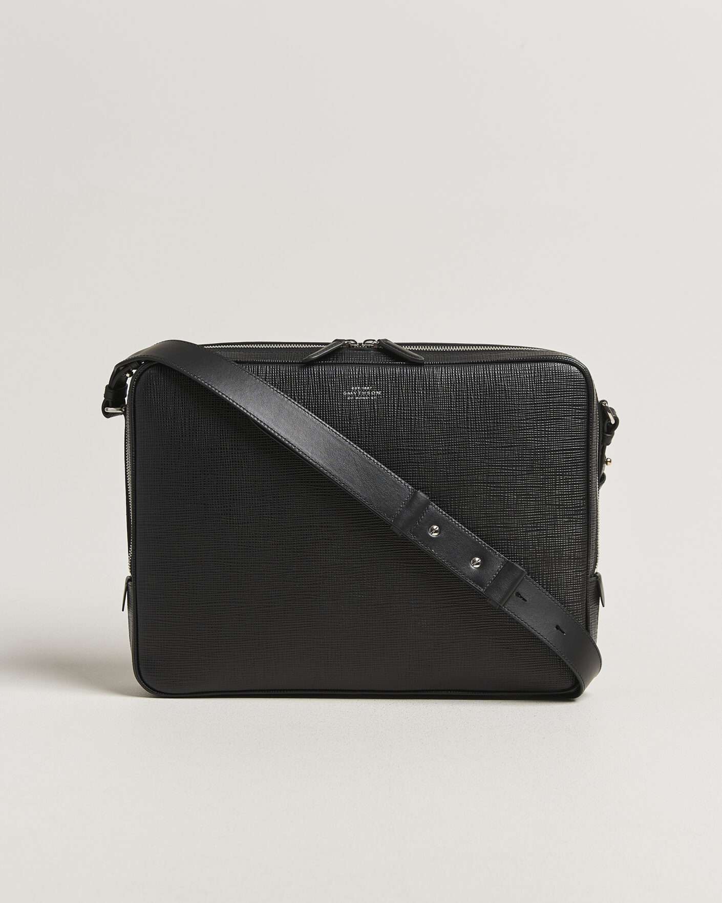 Homme | Sacs | Smythson | Panama Slim Messenger Bag Black
