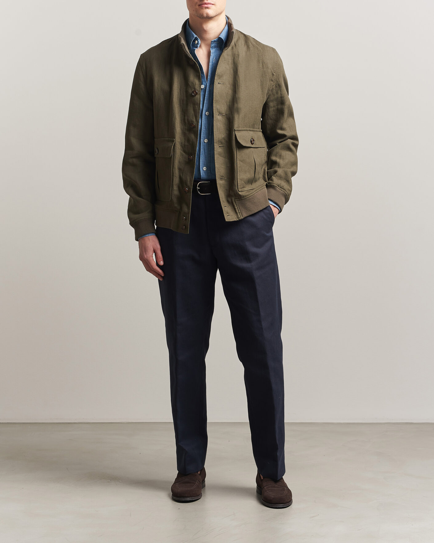 Heren | Jassen | Valstar | Valstarino Linen Jacket Olive