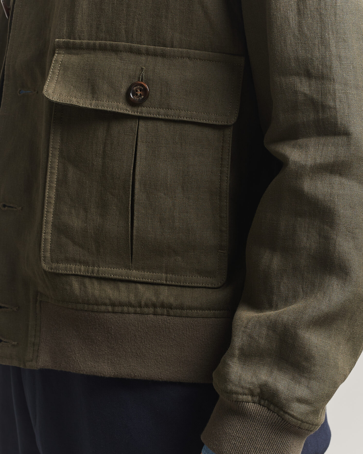 Heren | Jassen | Valstar | Valstarino Linen Jacket Olive